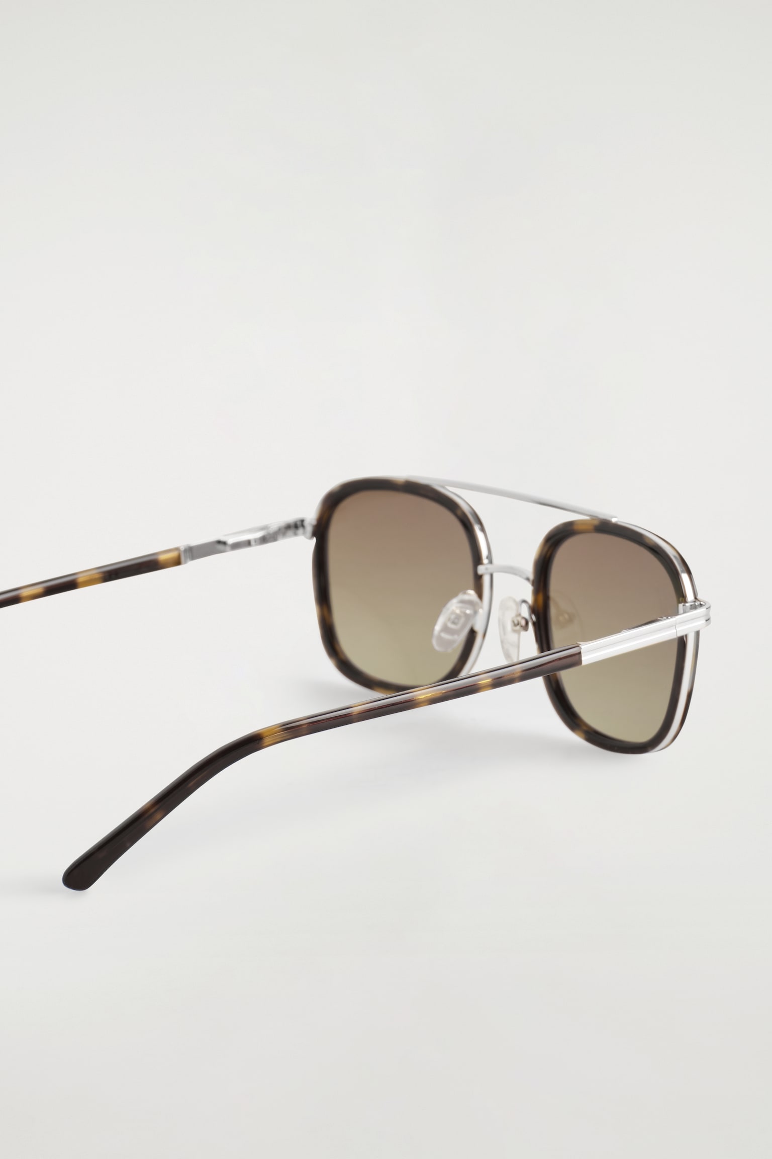 ROUND-FRAME AVIATOR SUNGLASSES - TORTOISESHELL / BROWN/KHAKI / CHARCOAL - 6