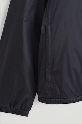 PADDED NYLON ZIP-UP BOMBER JACKET — NAVY 7