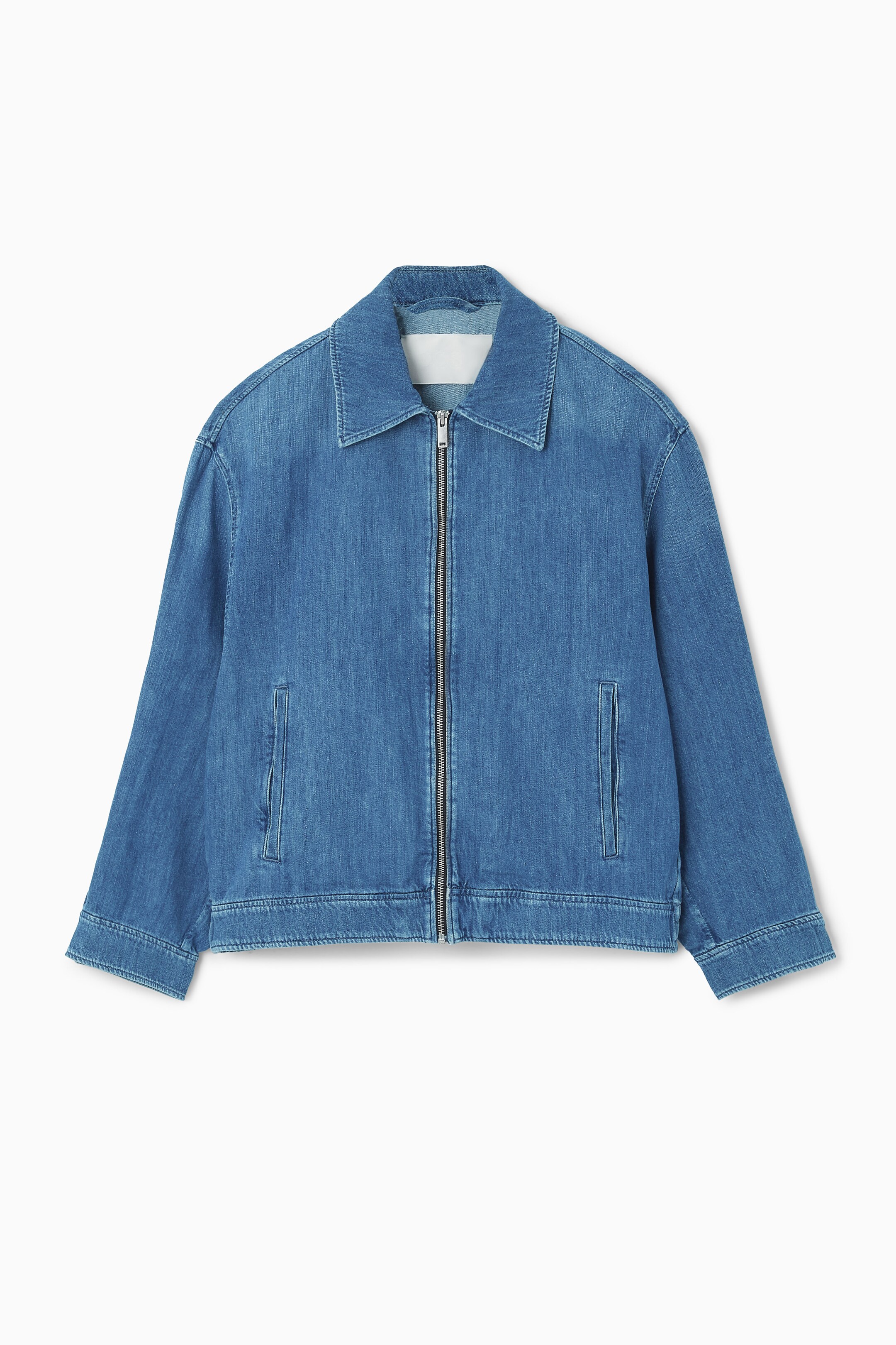View larger image: OVERSIZED ZIP-UP DENIM JACKET - BLUE - Ladies | H&M GB 1