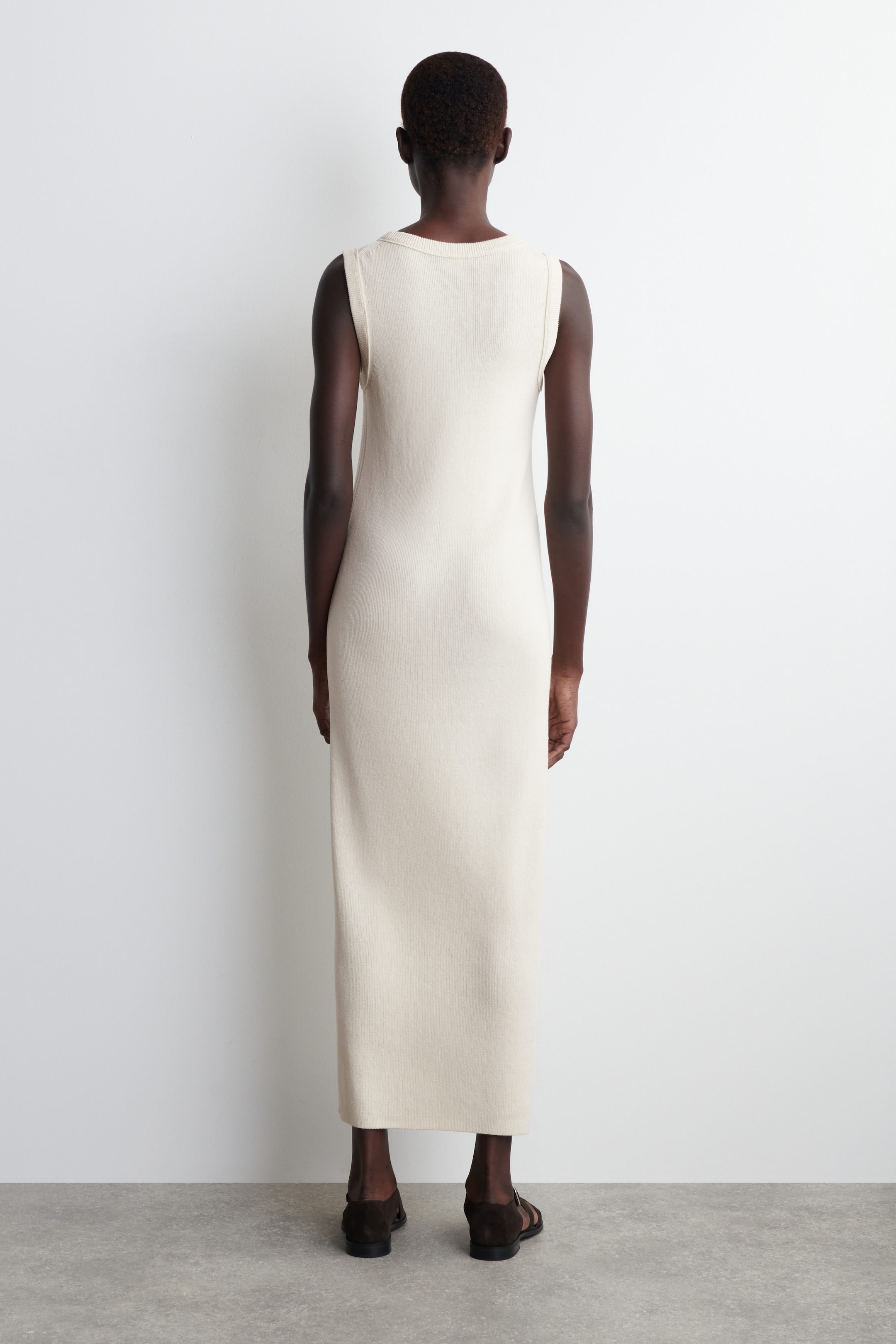 COTTON-SILK TANK DRESS