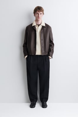 BRUSHED-WOOL POLO SHIRT — IVORY 2