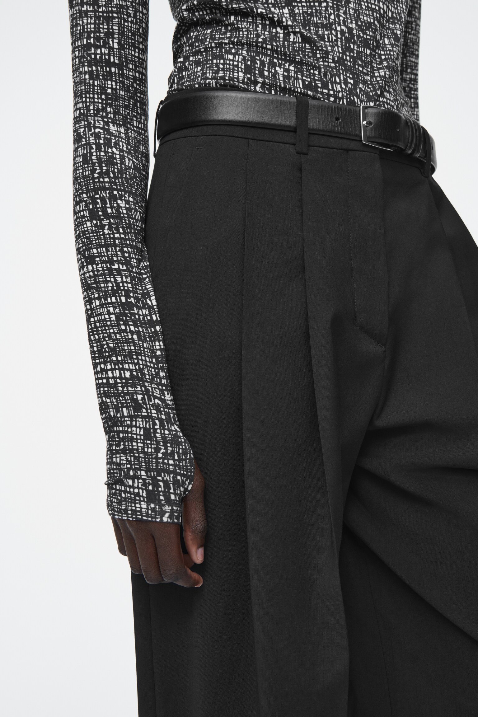 HAUT SLIM LÉGER À MANCHES LONGUES - NOIR / BLANC/GRIS CHINÉ/NOIR/Blanc/ROUGE PROFOND/VERT FONCÉ/BRUN / RAYURES - 7