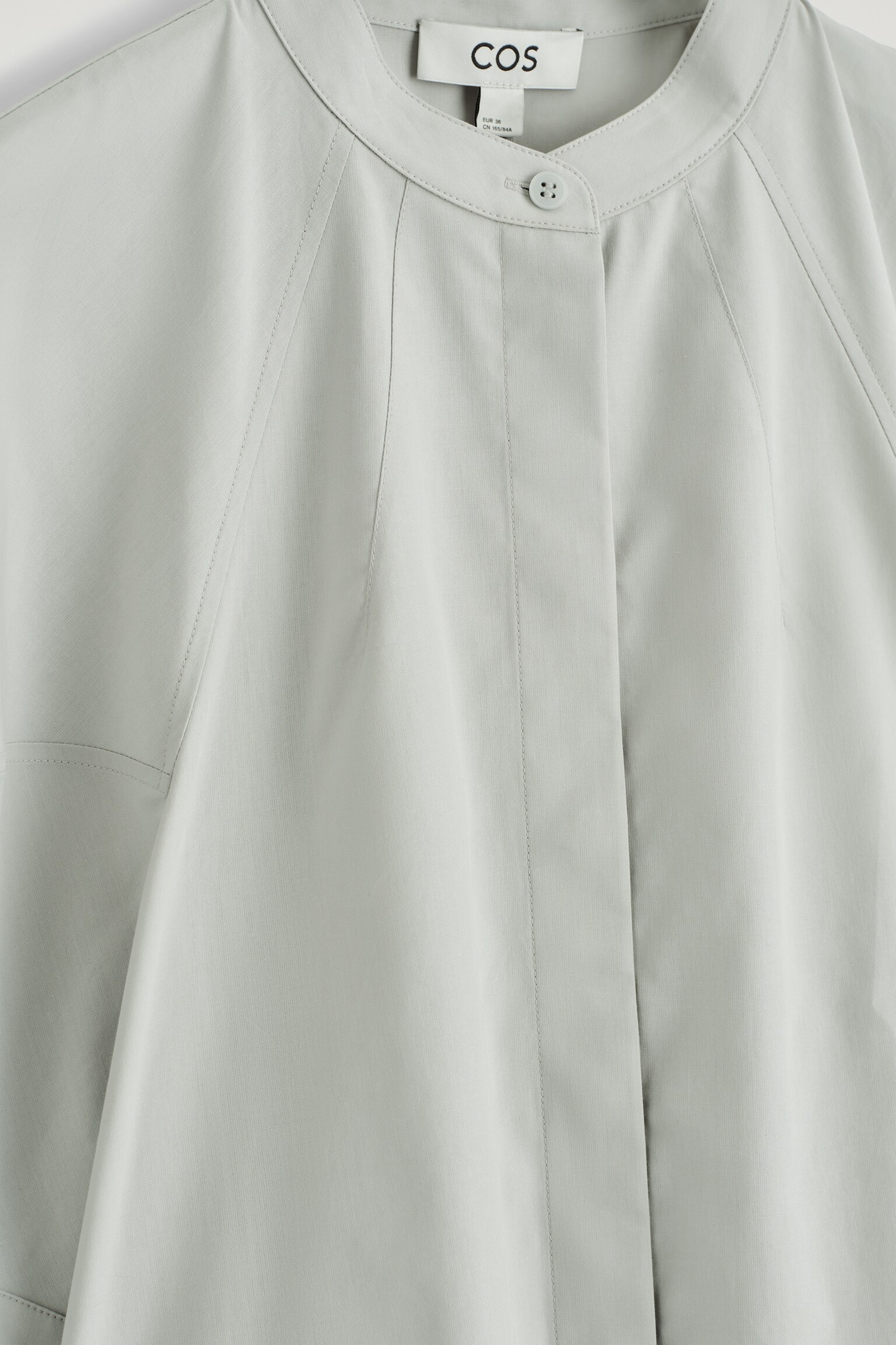 CAMISA DE ALGODÓN CON MANGAS ABULLONADAS - TURQUESA CLARO - 6