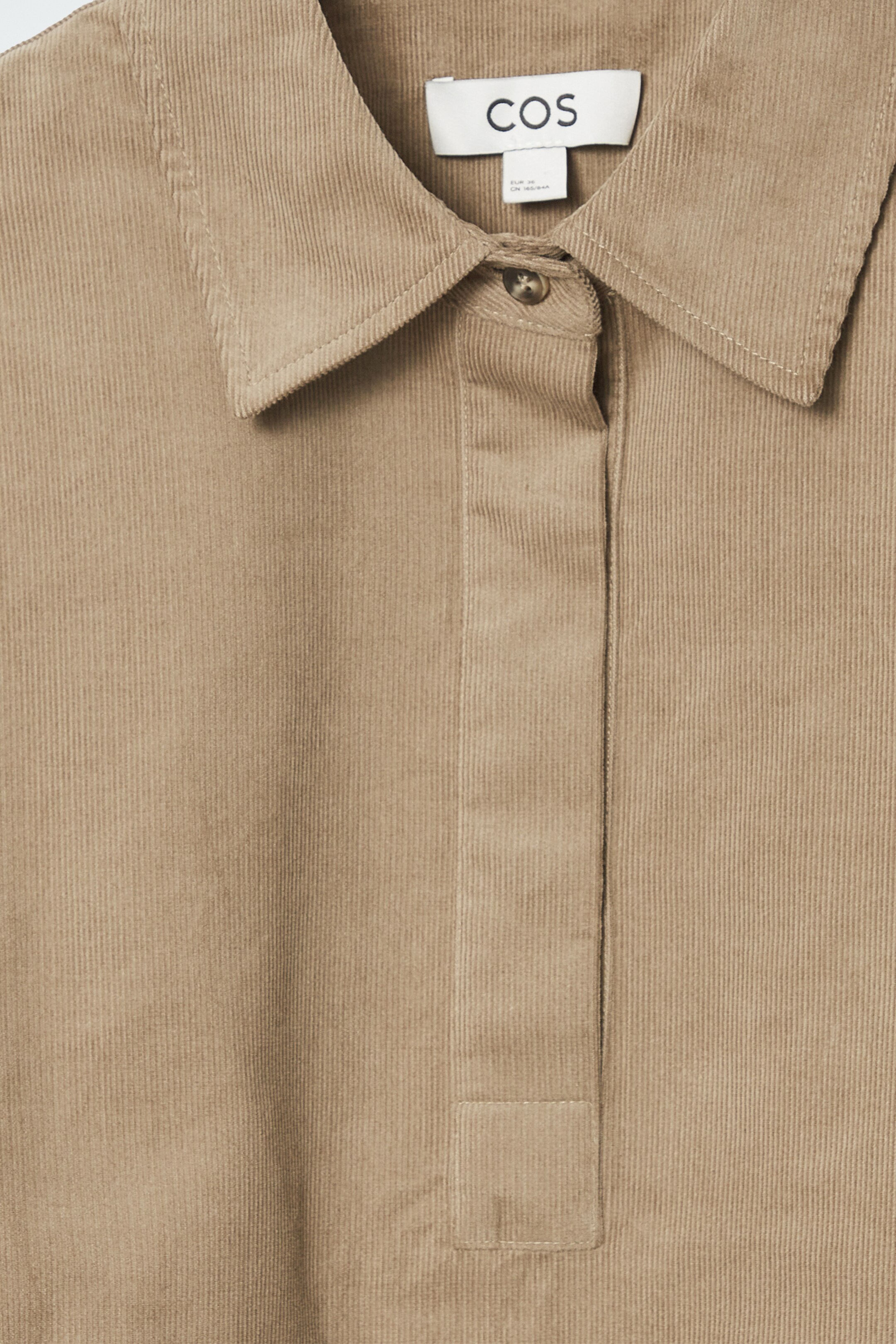 Größeres Bild anzeigen: CORDHEMD MIT LOCKERER PASSFORM UND KNOPFLEISTE - BEIGE - Ladies | H&M AT 2