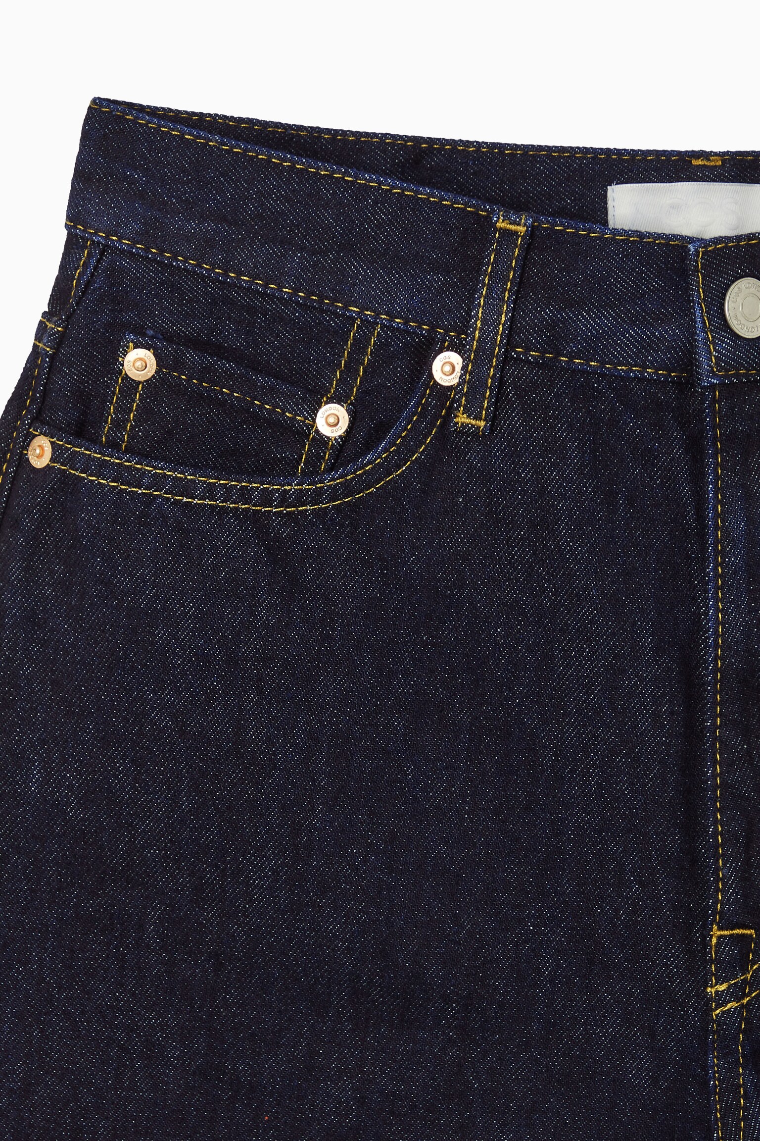 SHORT TAILLE HAUTE EN DENIM - INDIGO/BLEU DÉLAVÉ - 4