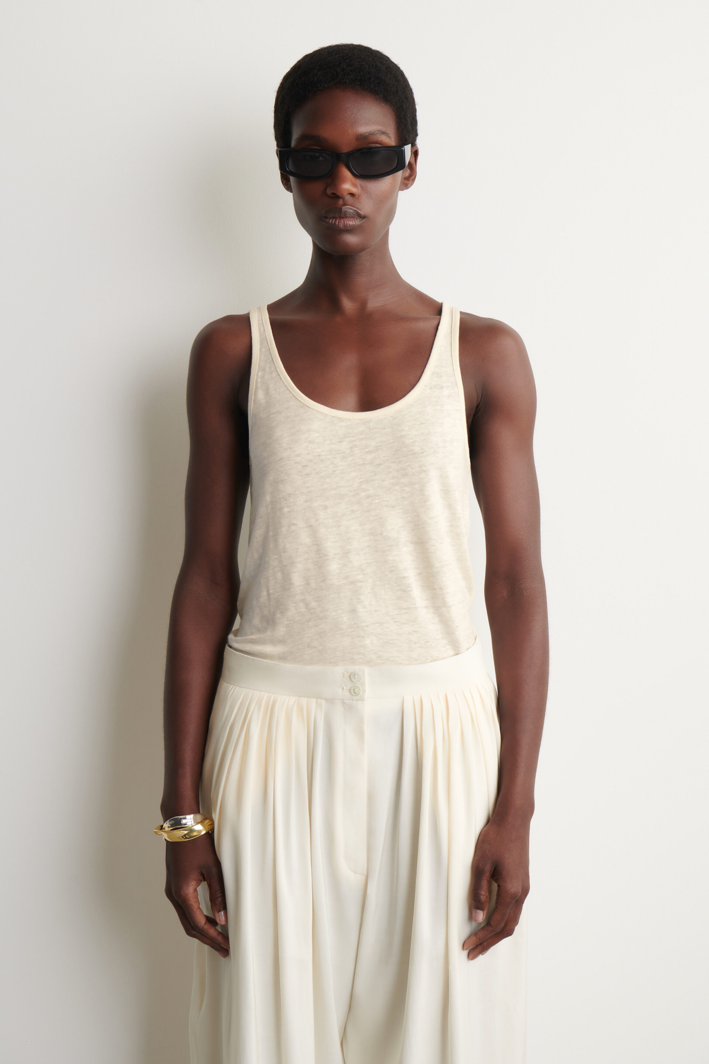 【kyon.01 】AMERI CLARA SATIN TANK TOP CLARA SATIN TANK TOP