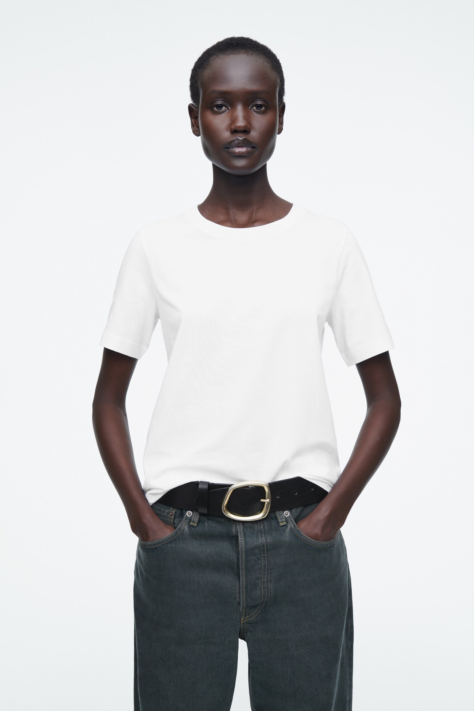 24/7 REGULAR T-SHIRT - White/Black/BLACK / WHITE / STRIPED