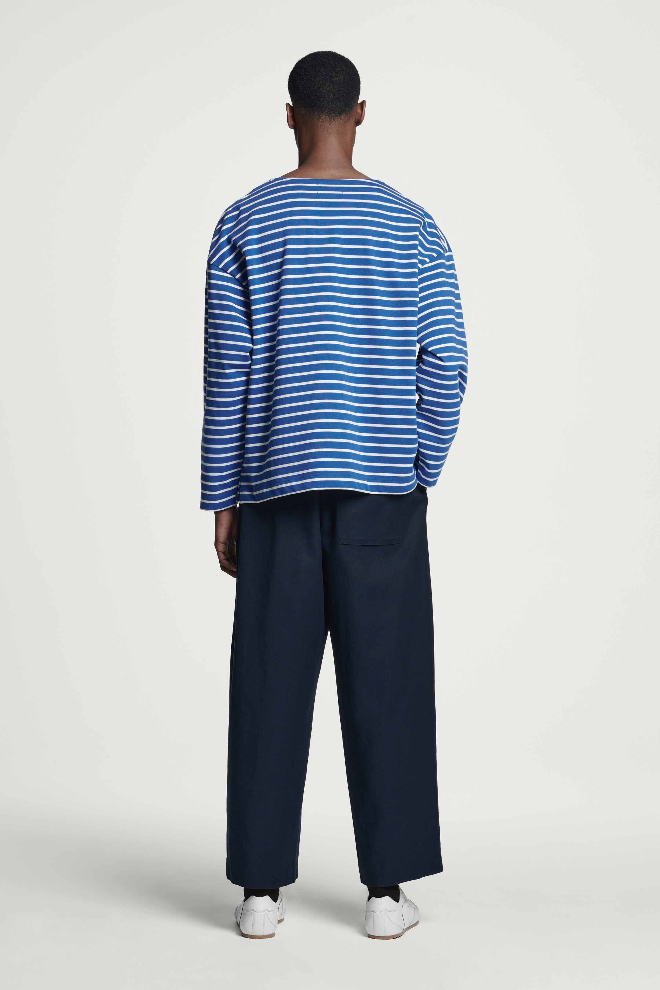 Ingrandisci l'immagine: RELAXED STRIPED BOAT-NECK T-SHIRT - BLUE / WHITE / STRIPED - UOMO | H&M CH 5