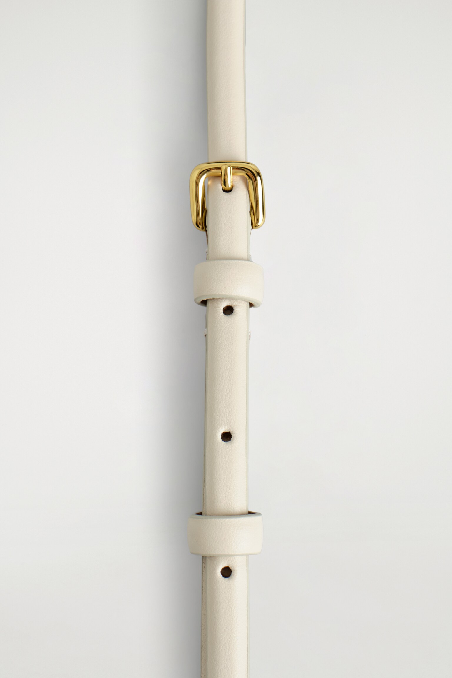DÜNNER LEDERGÜRTEL - WEISS/BRAUN - 4