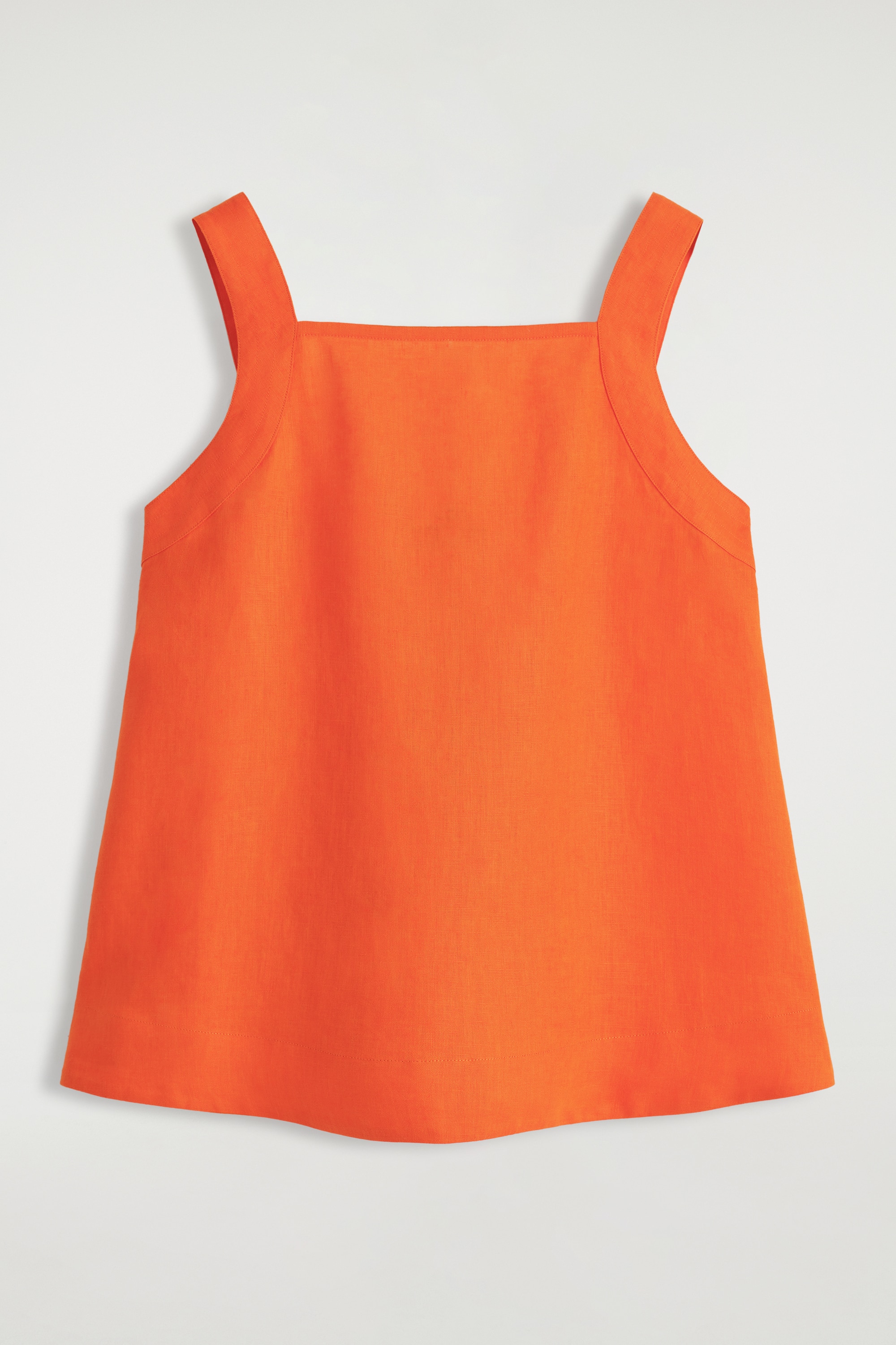 HAUT DOS NOUÉ EN LIN - MANDARINE/BRUN/NOIR