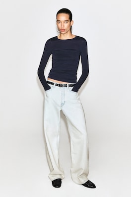SLIM MERINO WOOL TOP — NAVY 4