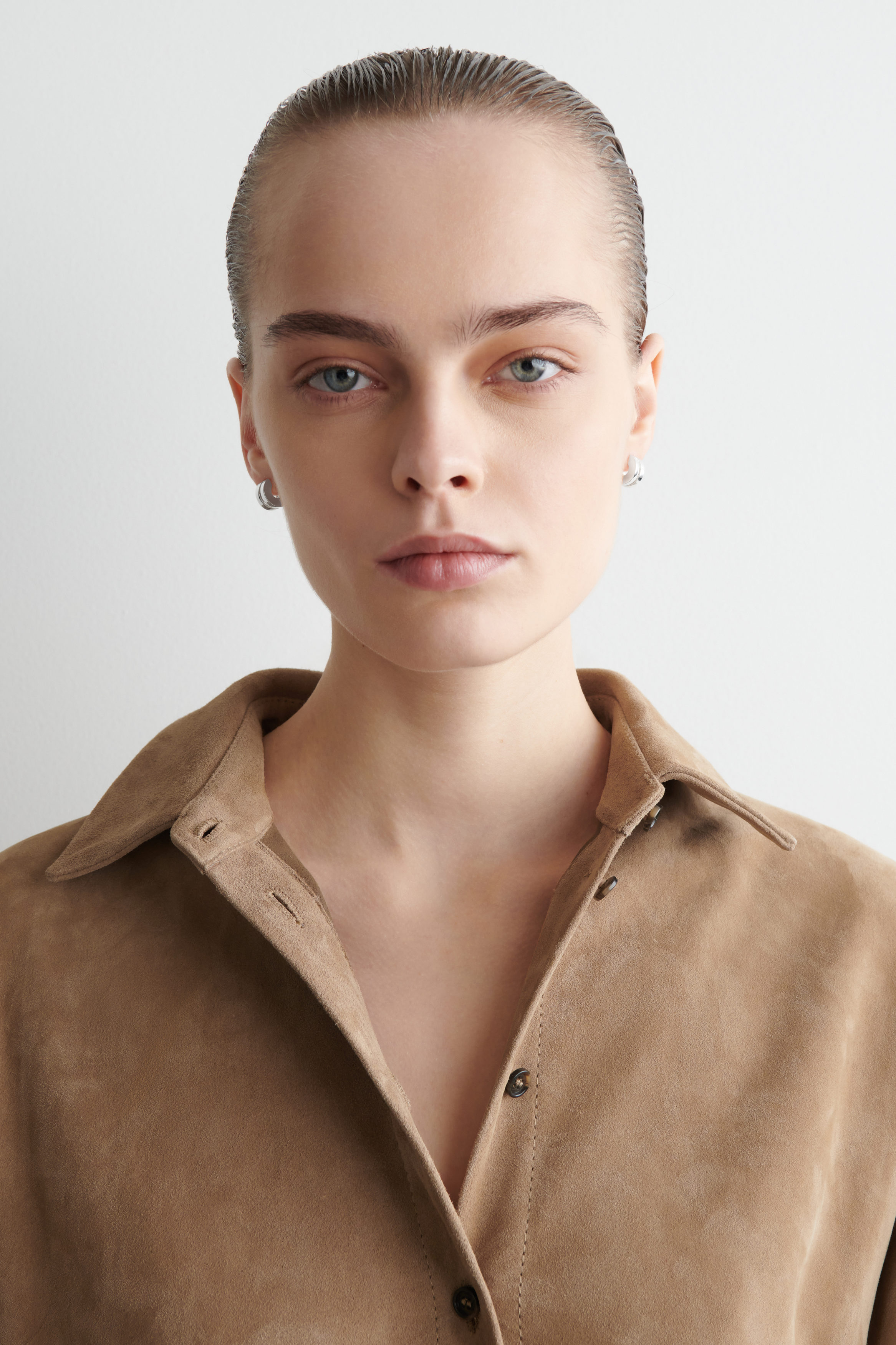 STACKED MINI HOOP EARRINGS - SILVER | COS