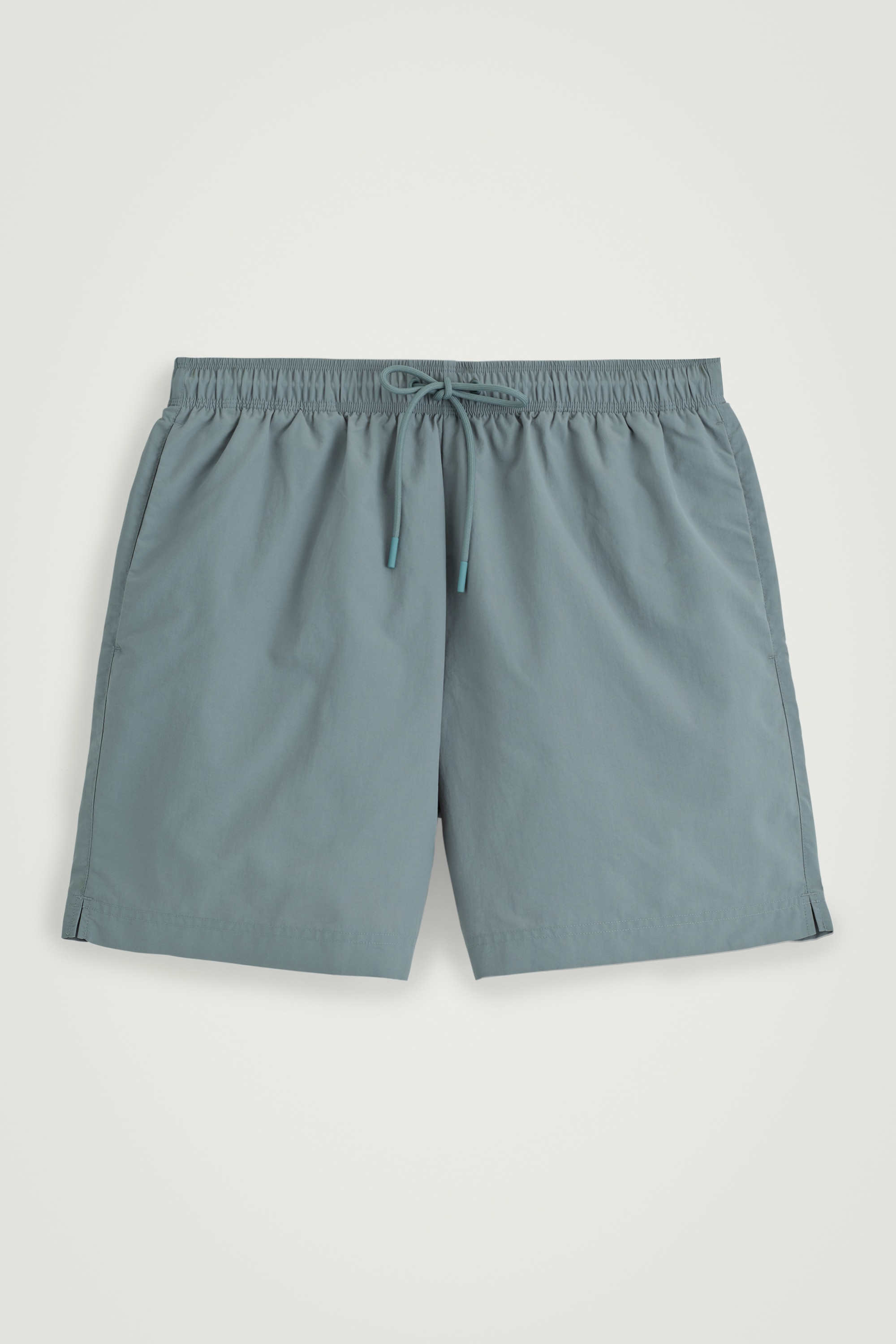 NYLON DRAWSTRING SWIM SHORTS - GREY/BLACK