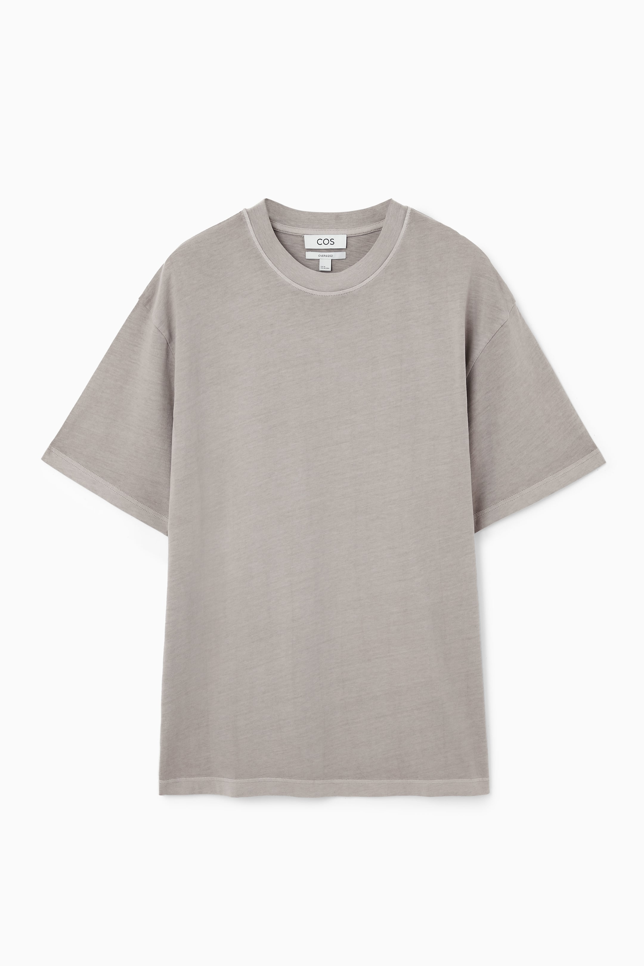 Näytä suurempi kuva: OVERSIZED COTTON T-SHIRT - Kiven sävy - MIEHET | H&M FI 1