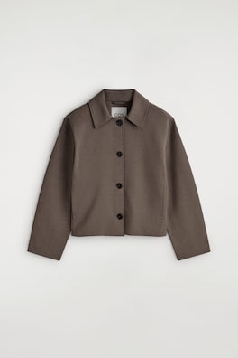 ROUNDED JERSEY JACKET — BROWN 8