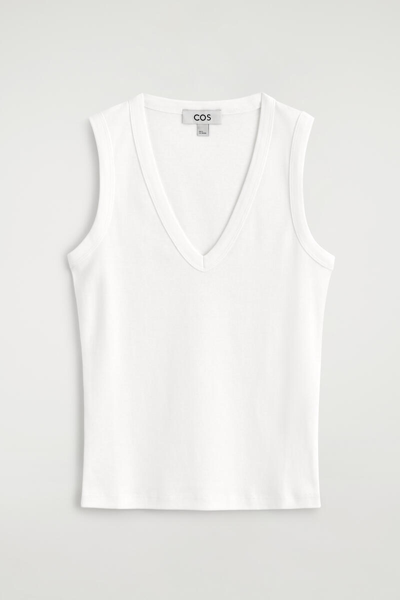 Cotton V-Neck Tank Top