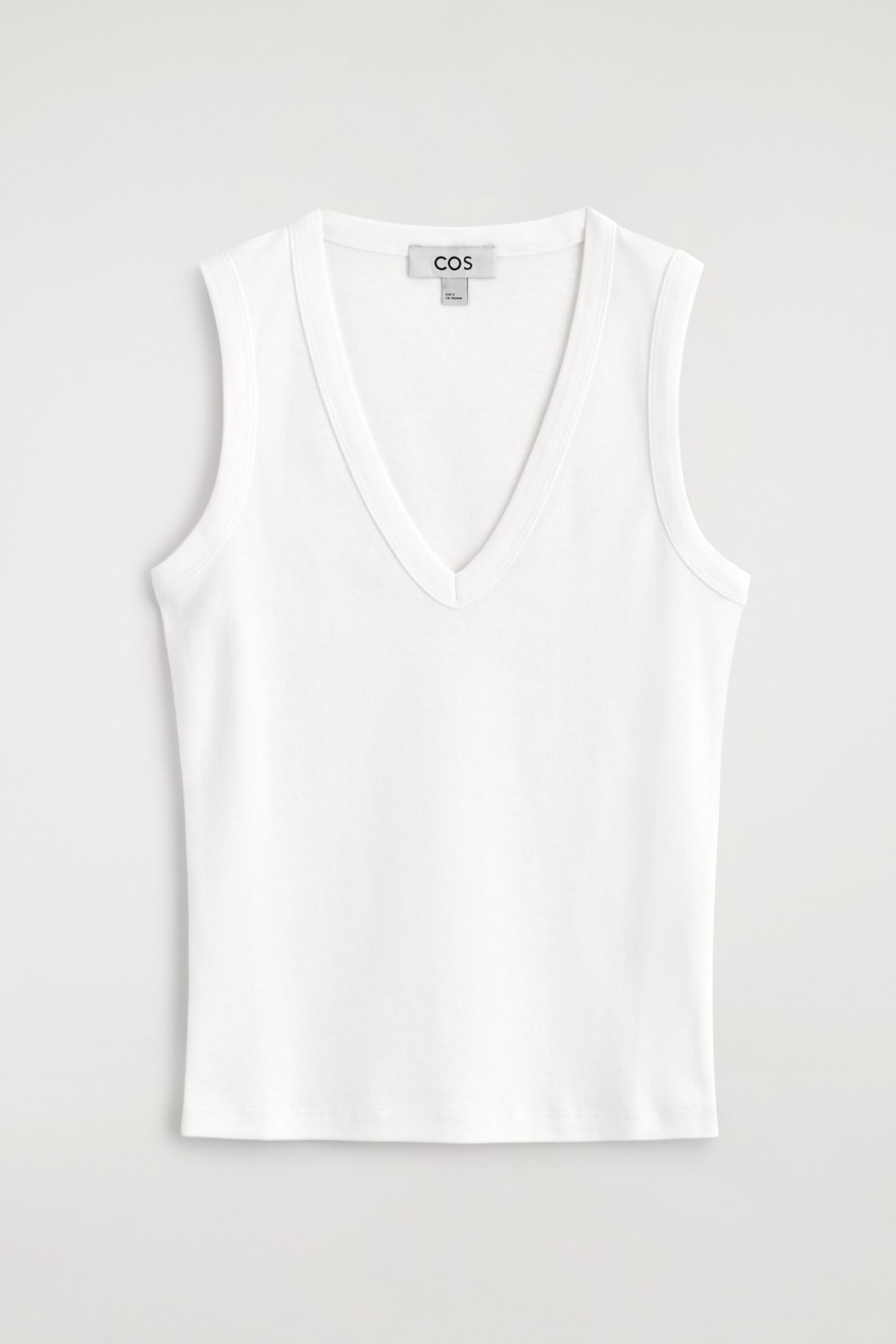 COTTON V-NECK TANK TOP