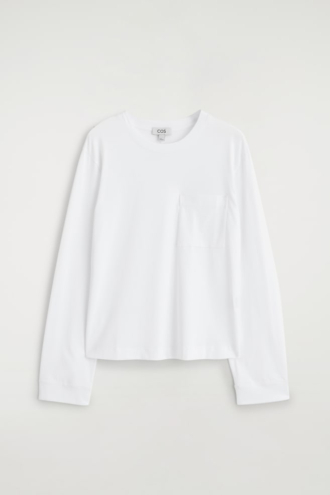 LANGARMSHIRT AUS BAUMWOLLE - WEISS/BRAUN/ROSA/GESTREIFT/GRAU MELIERT - 1