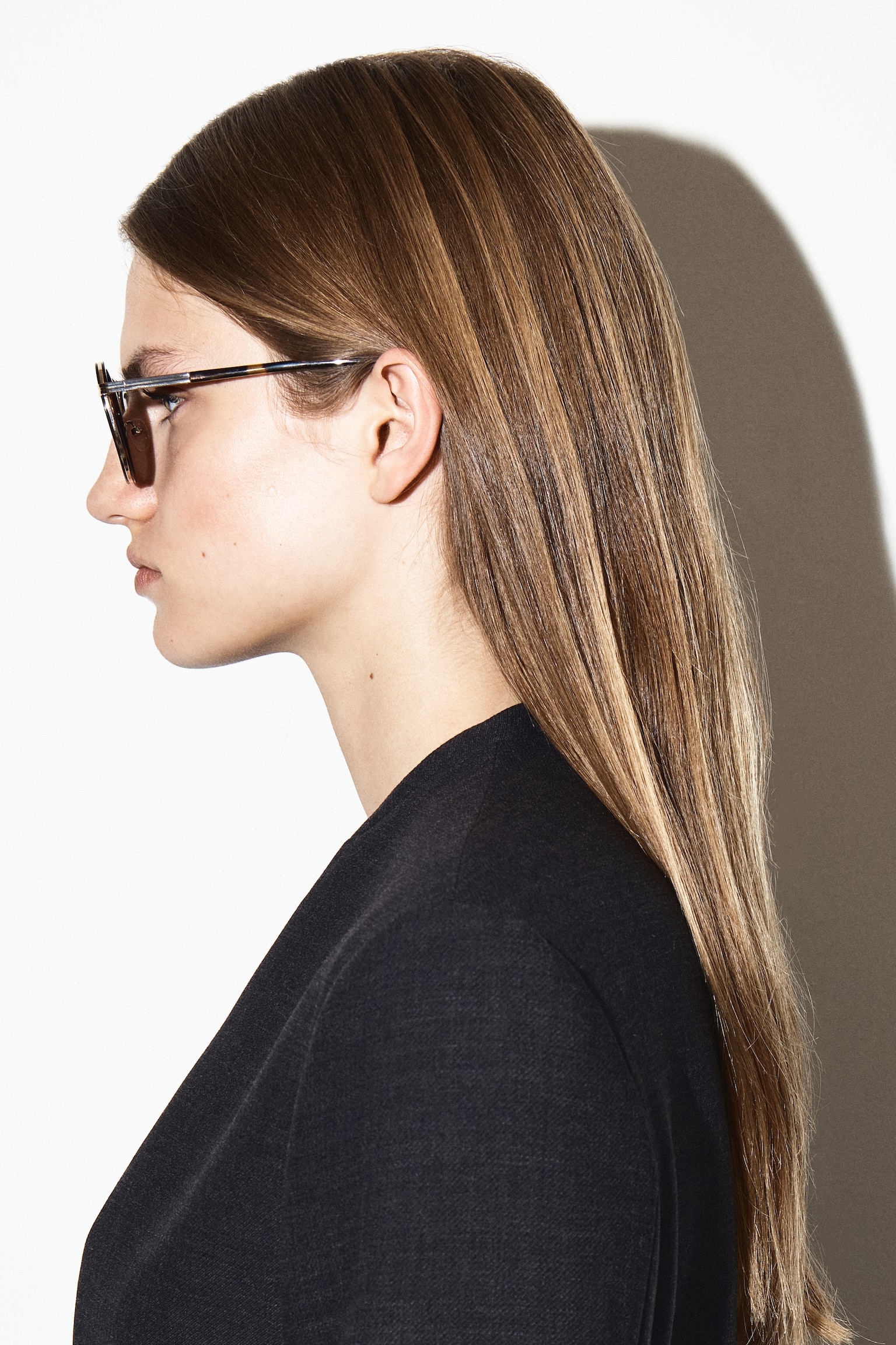 ROUND-FRAME AVIATOR SUNGLASSES - TORTOISESHELL / BROWN/KHAKI / CHARCOAL - 7