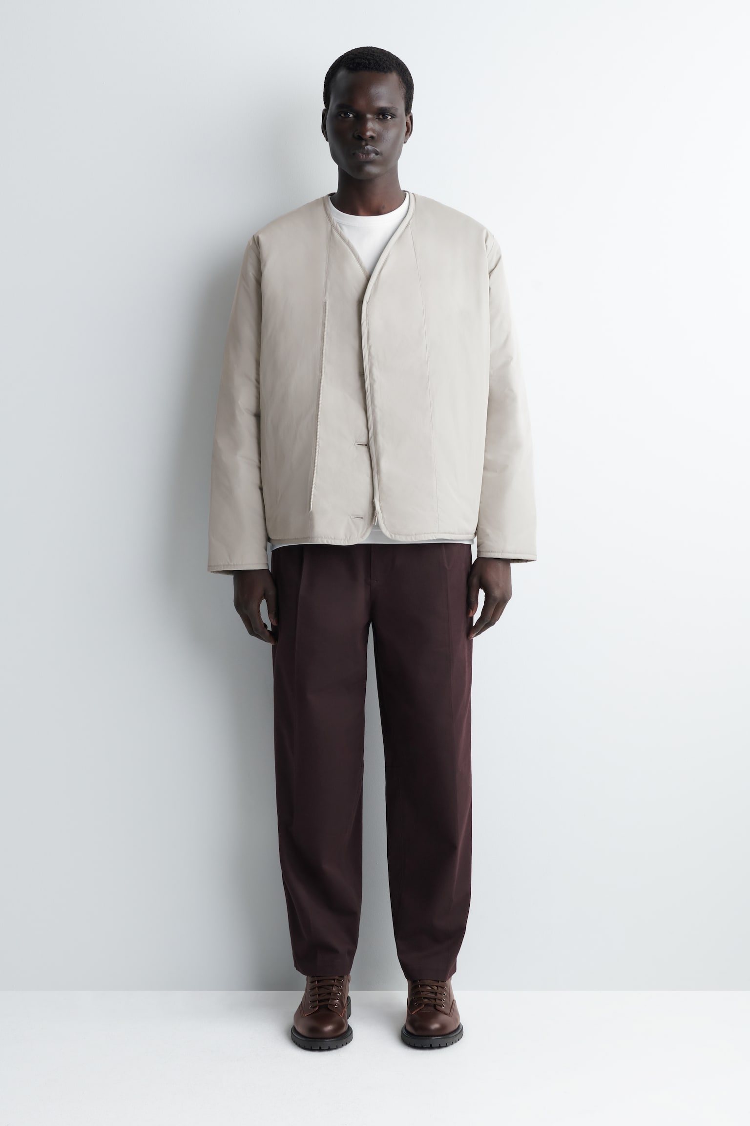 WENDBARE STEPPJACKE - Hellgrau/SCHWARZ - 5