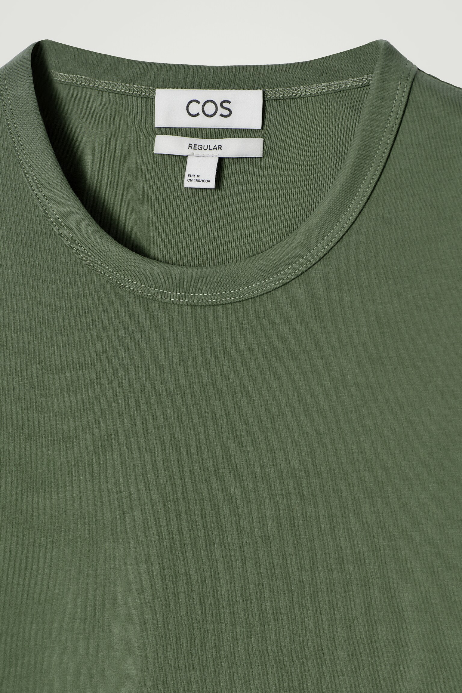 T-SHIRT REGULAR EN COTON BROSSÉ - KAKI/BLEU MARINE/NOIR/BLEU CIEL/Blanc/VERT POUDRÉ/BEIGE - 6