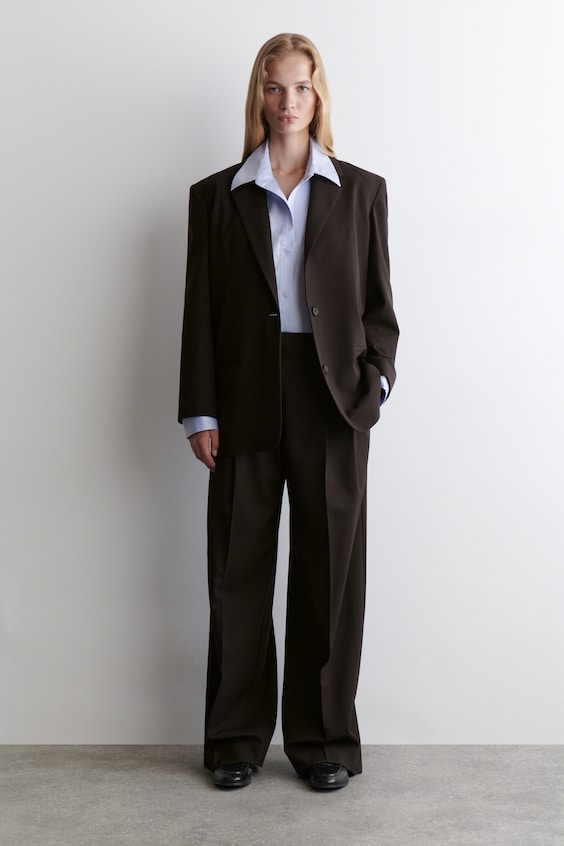EFFORTLESS EDGE BROWN TWILL PANTS