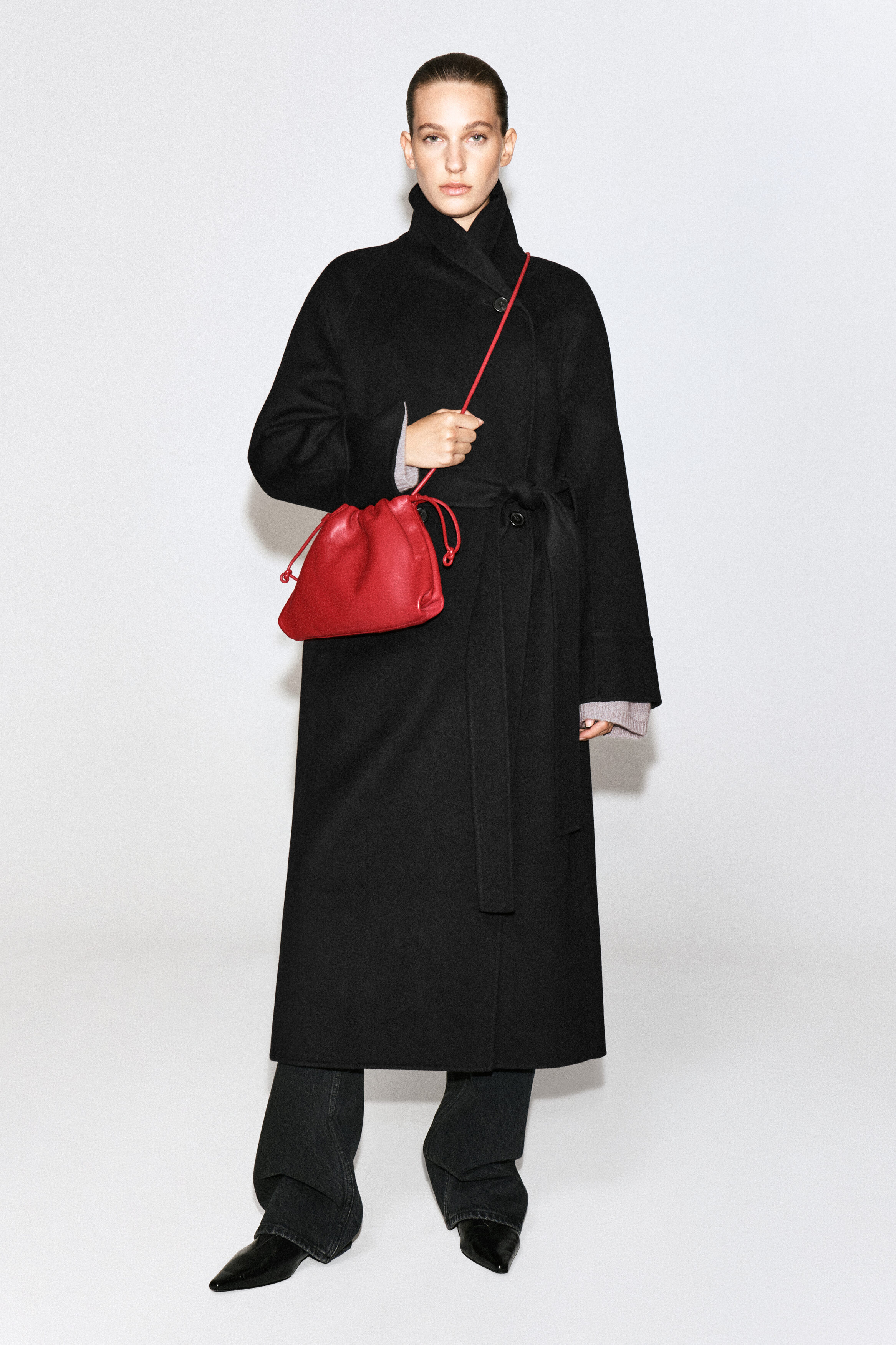 MINI CAVATELLI CLUTCH BAG - LEATHER - RED | COS US