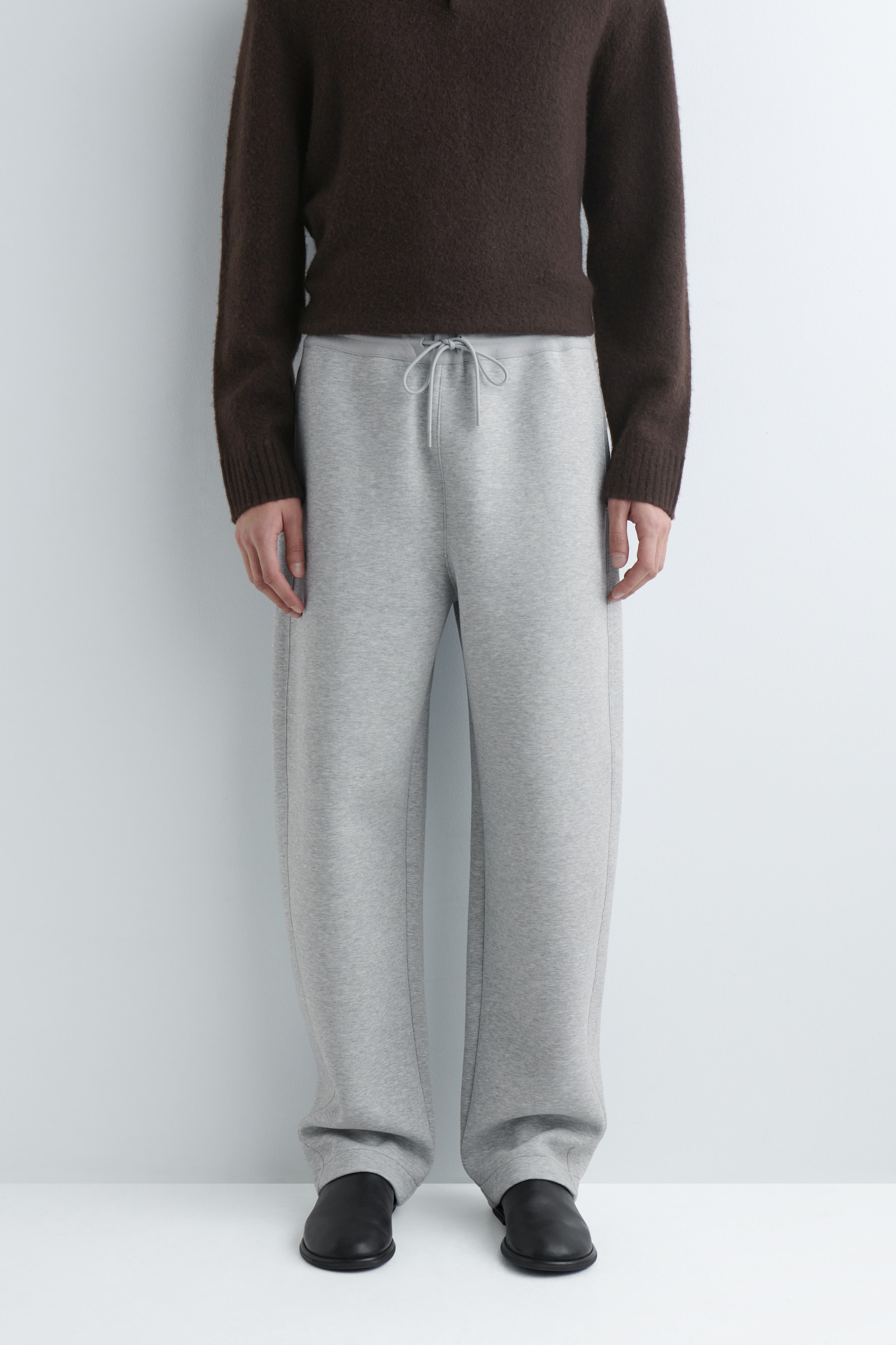 PANTALON DE JOGGING BARREL EN SCUBA - GRIS CHINÉ/JAUNE - 4