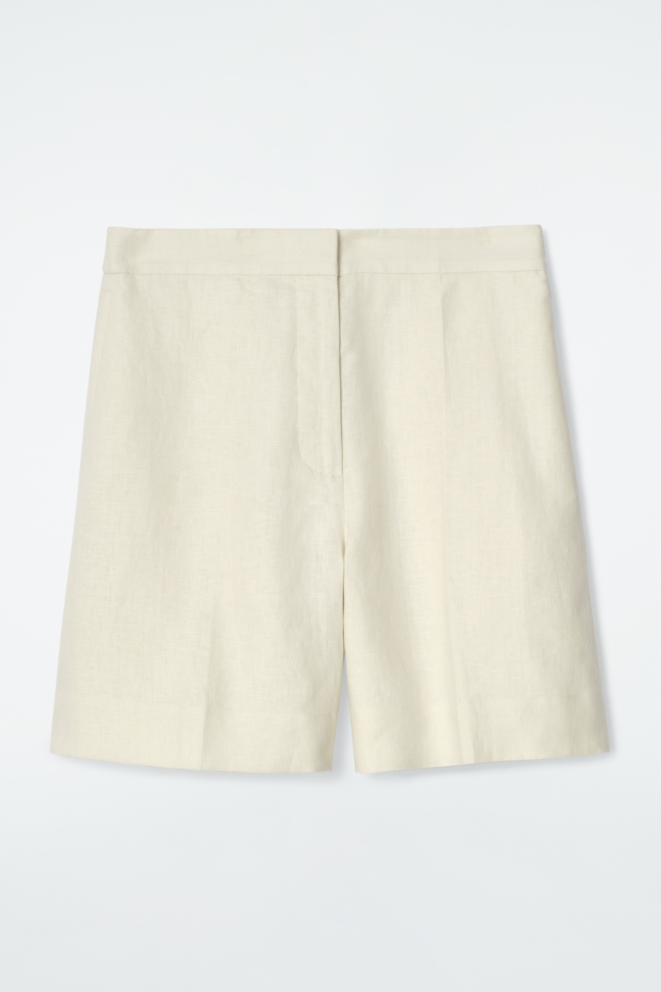 Visa större bild: SKRÄDDADE LINNESHORTS MED ELASTISK MIDJA - LJUSGUL - DAM | H&M SE 5
