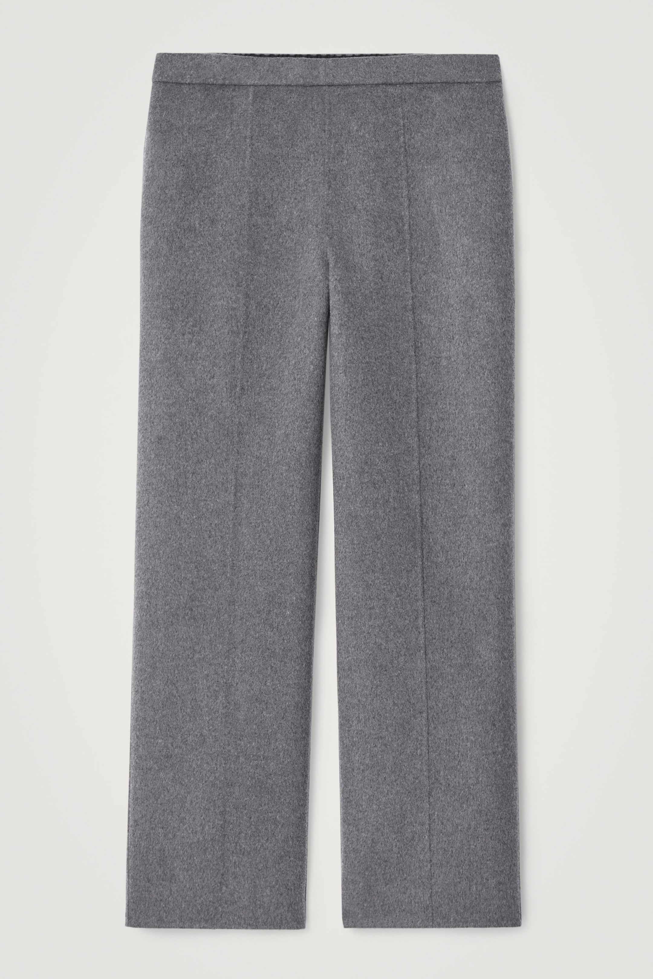 DOUBLE-FACED WOOL STRAIGHT-LEG PANTS