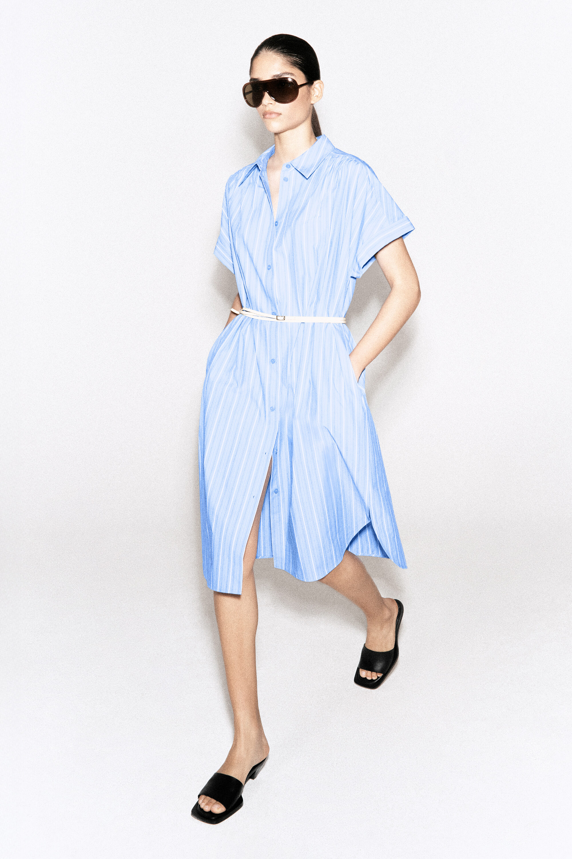 women's cotton shirt dress Women's 100% Organic Cotton T-Shirt Dress L / Willow Green