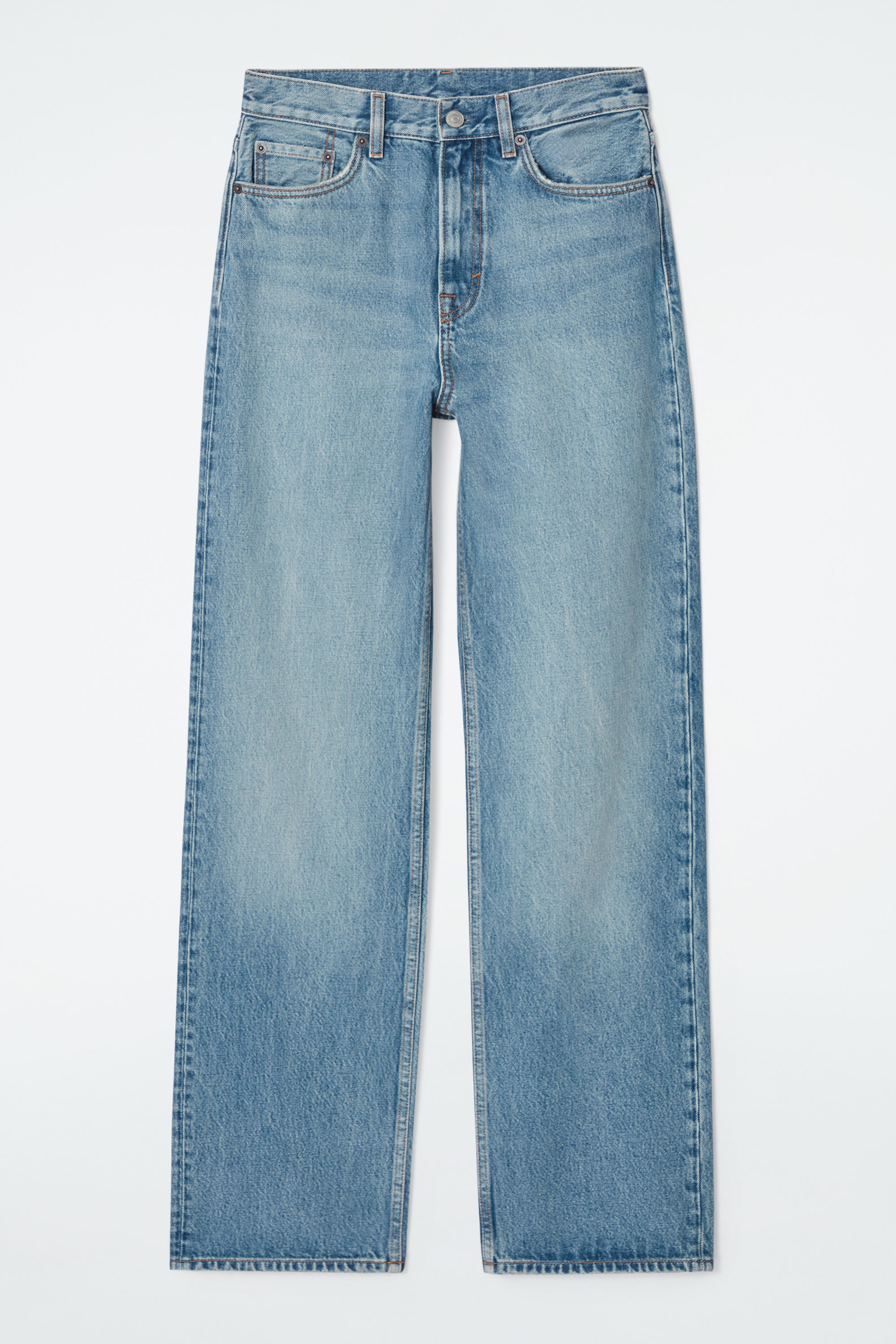 【PORTERNA】Post Medium Blue Straight Jeans VMJADA Mid rise Straight Fit Jeans | Medium Blue | Vero Moda®