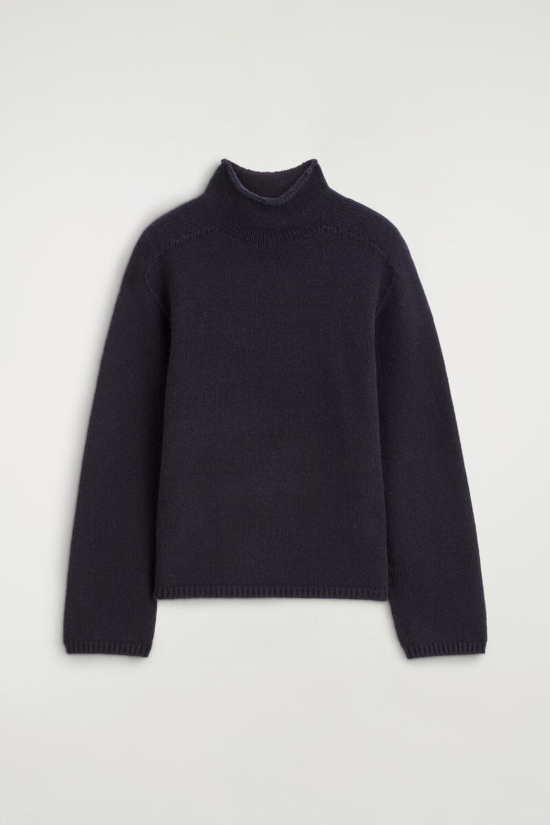 Cashmere Funnel-Neck Sweater