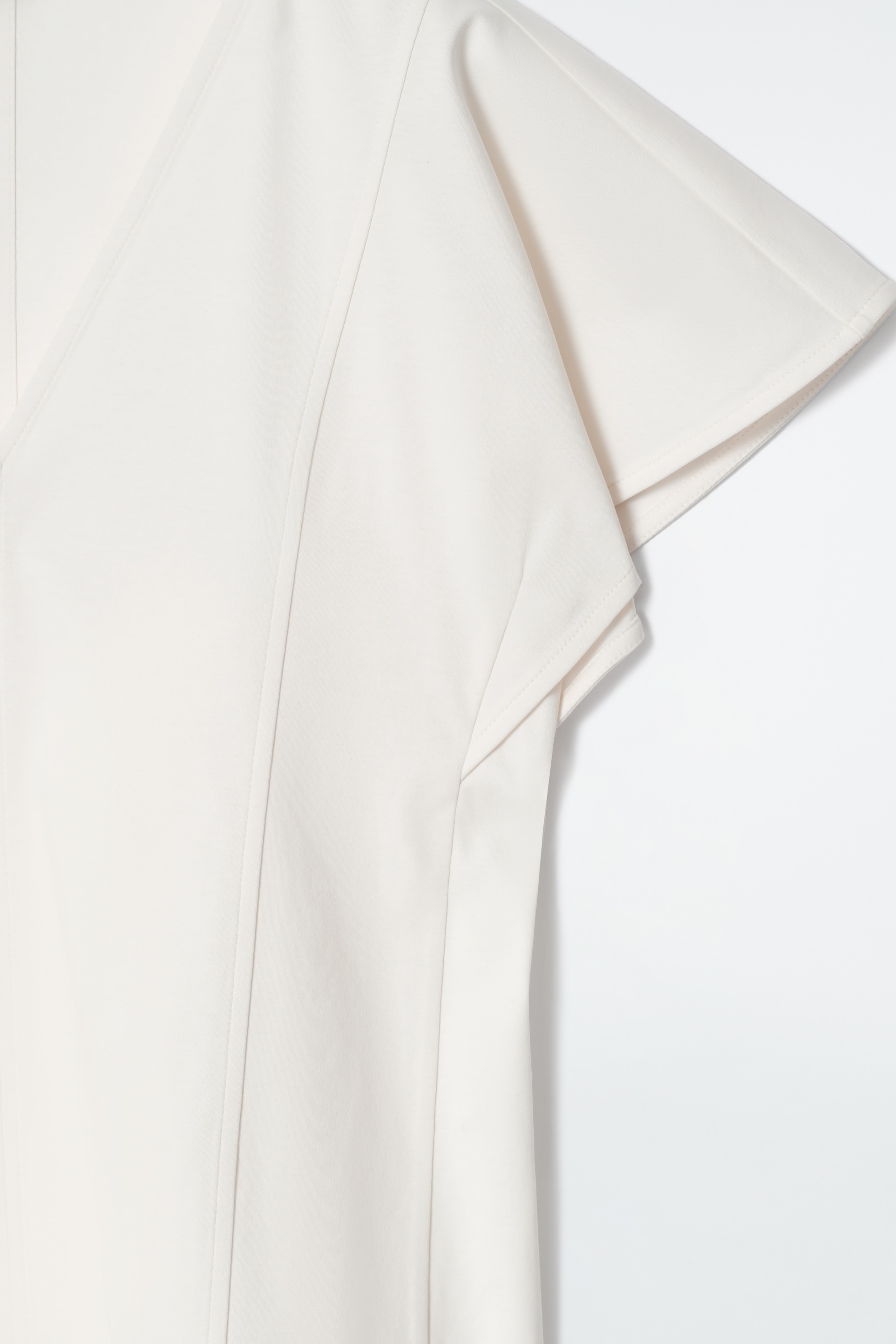 View larger image: PETAL-SLEEVE COTTON TOP - IVORY - Ladies | H&M GB 7