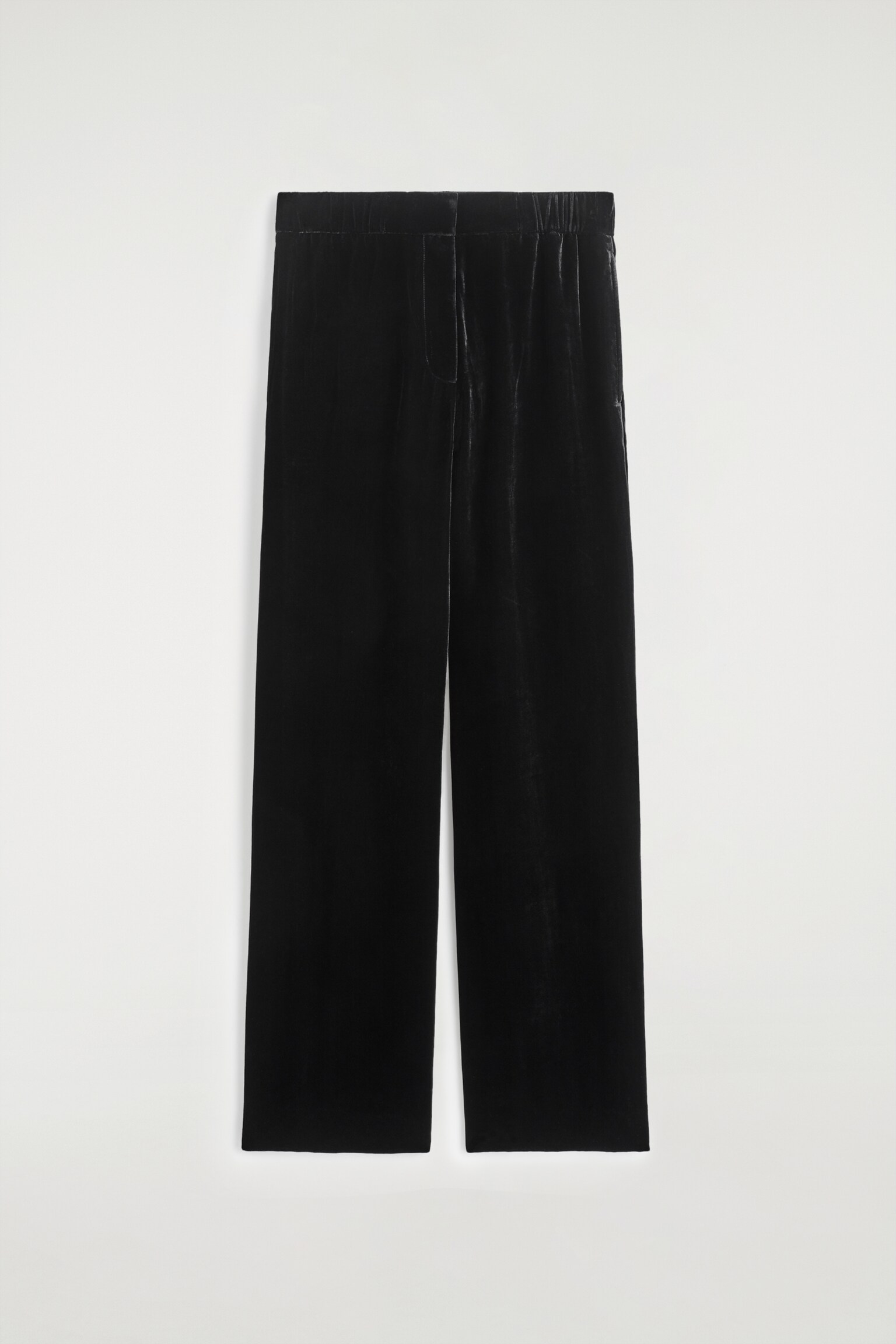 PANTALON DROIT ÉLASTIQUE EN VELOURS - NOIR/BRUN - 2