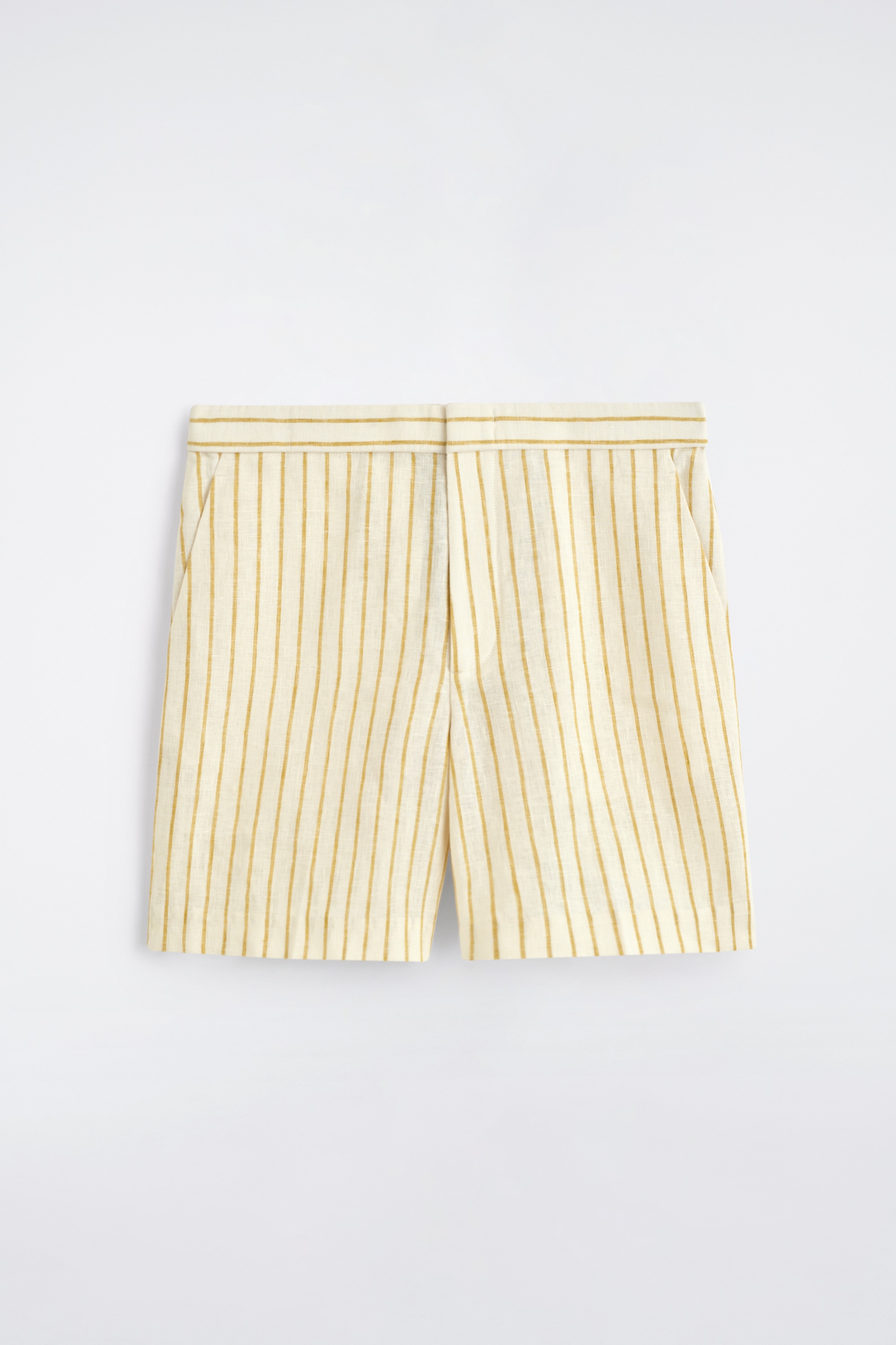 ŠITÉ LÁTOVÉ ŠORTKY - YELLOW / STRIPED/NÁMOŘNICKÁ MODRÁ/KHAKI