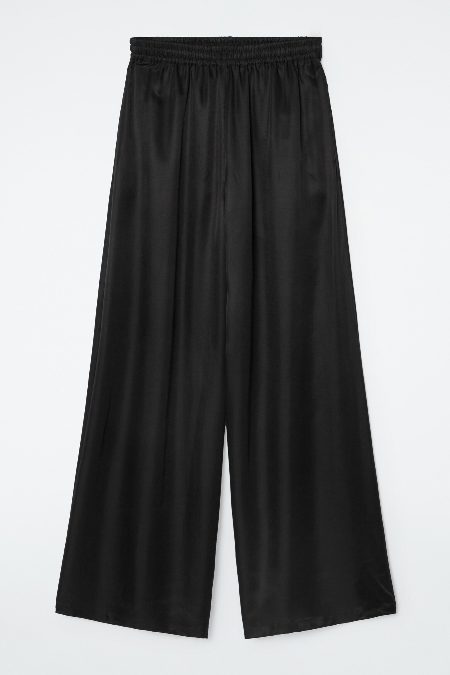 PANTALON PALAZZO EN SERGÉ - NOIR/BLEU MARINE - 2