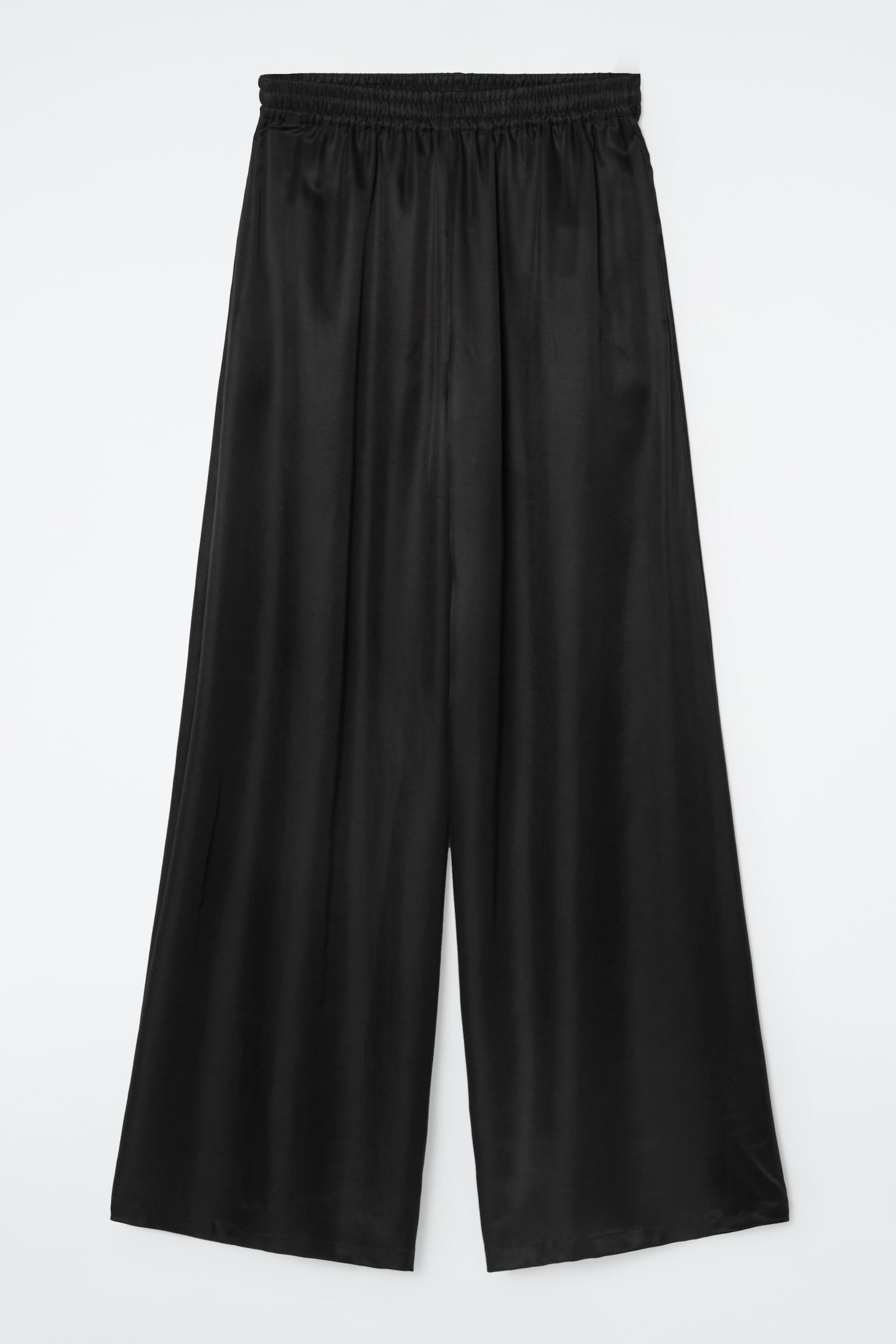 PALAZZO-HOSE AUS TWILL - SCHWARZ/NAVYBLAU