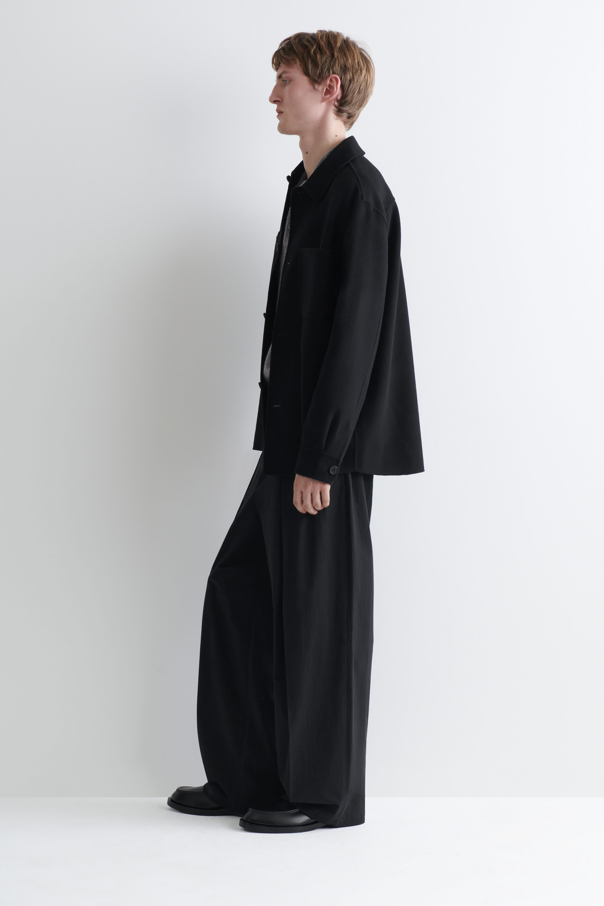 DOUBLE-FACED WOOL OVERSHIRT - thumbnail 3