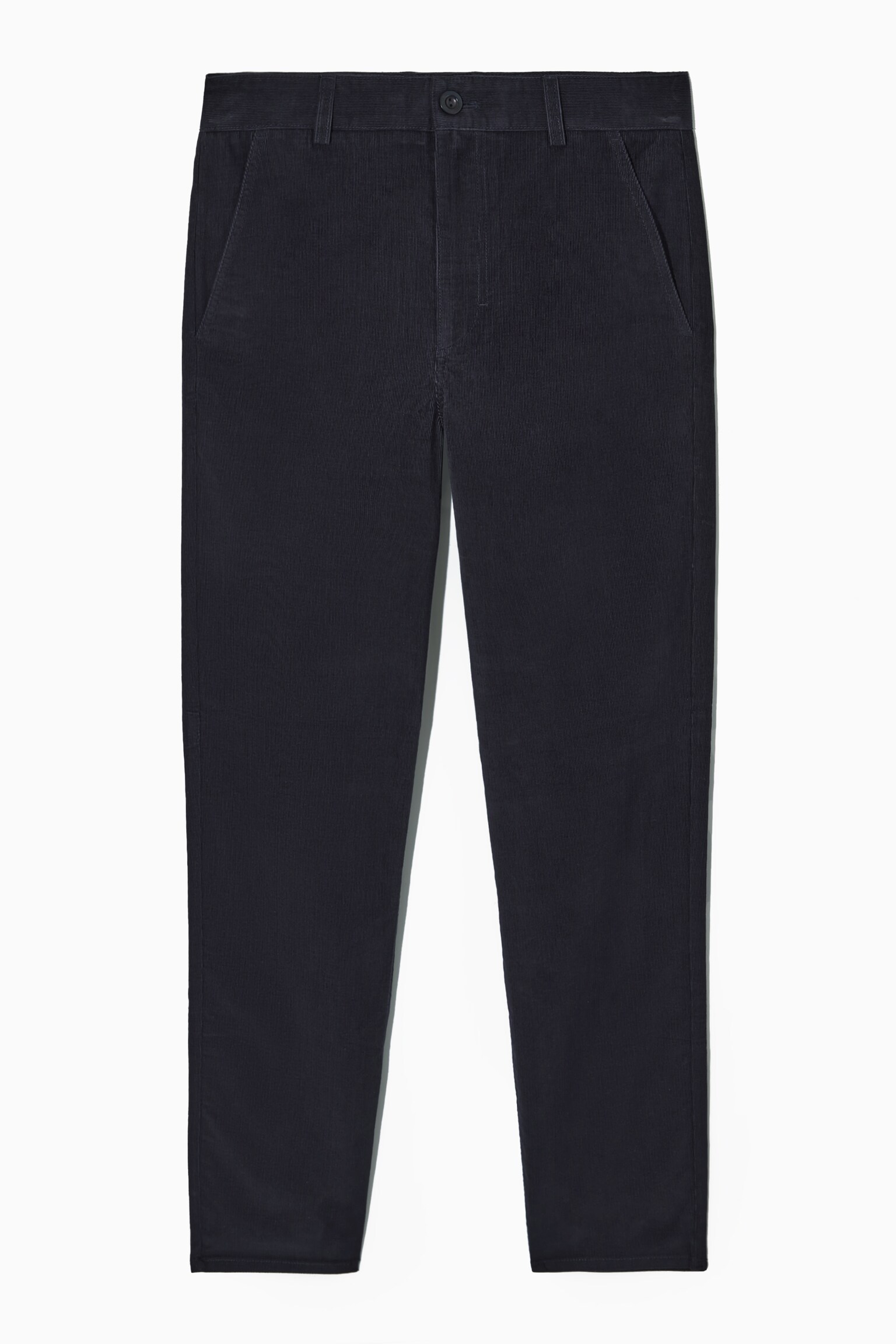 STRAIGHT-LEG CORDUROY CHINOS - NAVY