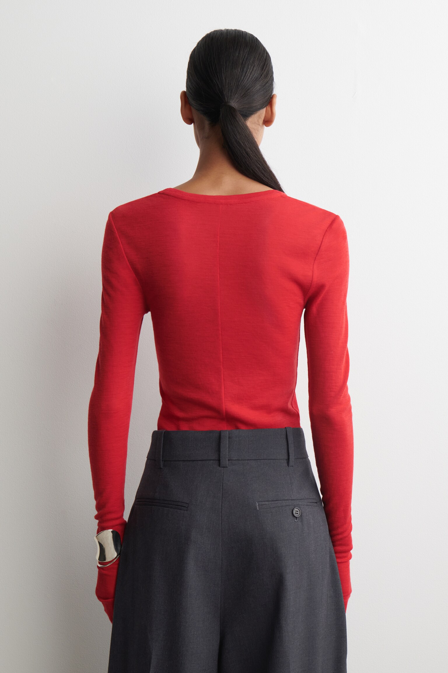 HAUT SLIM EN LAINE MÉRINOS - ROUGE/BLEU MARINE/GRIS ANTHRACITE CHINÉ/TAUPE CHINÉ/GRIS / MOUCHETÉ/CAMEL CHINÉ/BRUN FONCÉ CHINÉ - 3