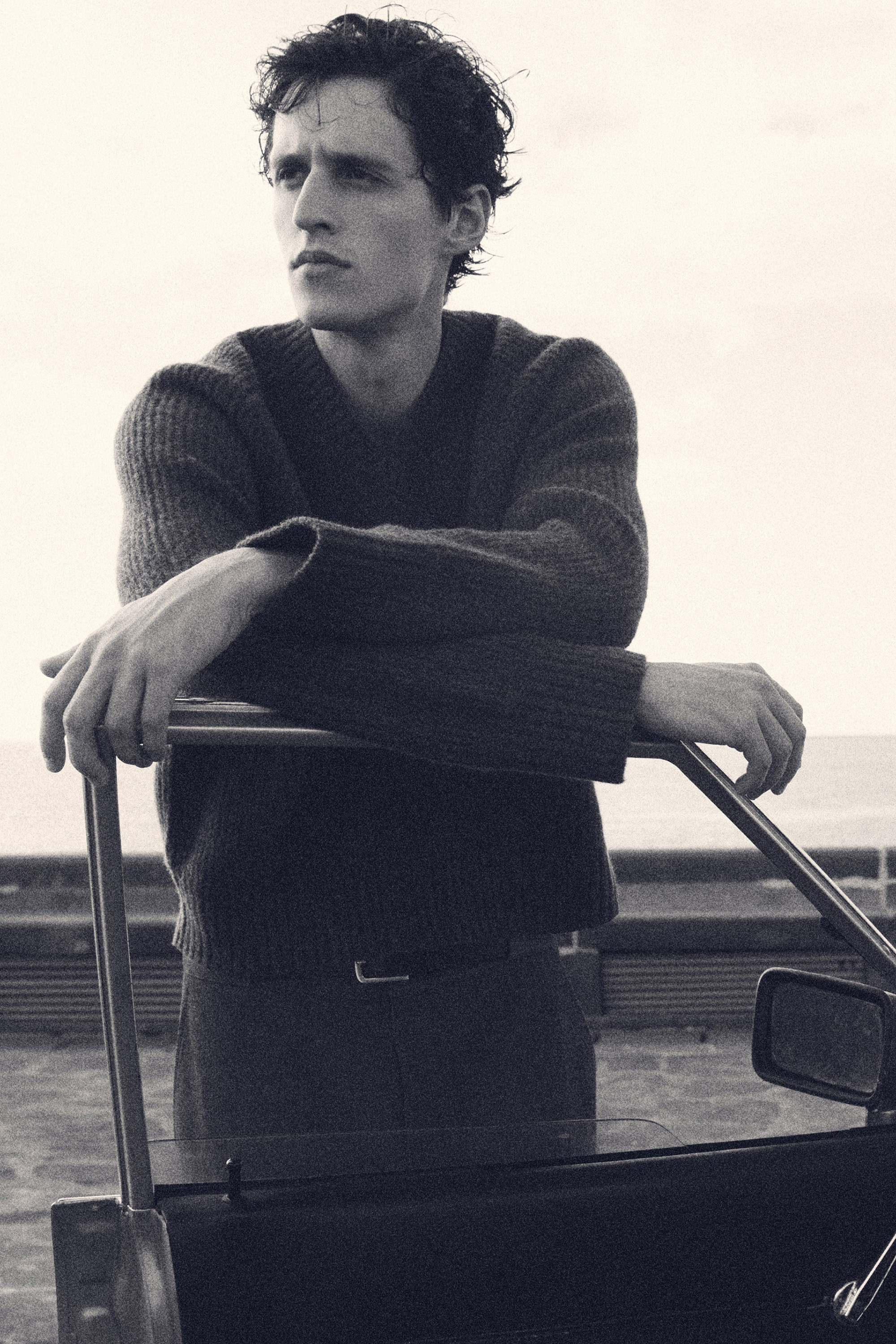 OVERSIZED WOOL-YAK V-NECK SWEATER - BROWN MÉLANGE | COS US