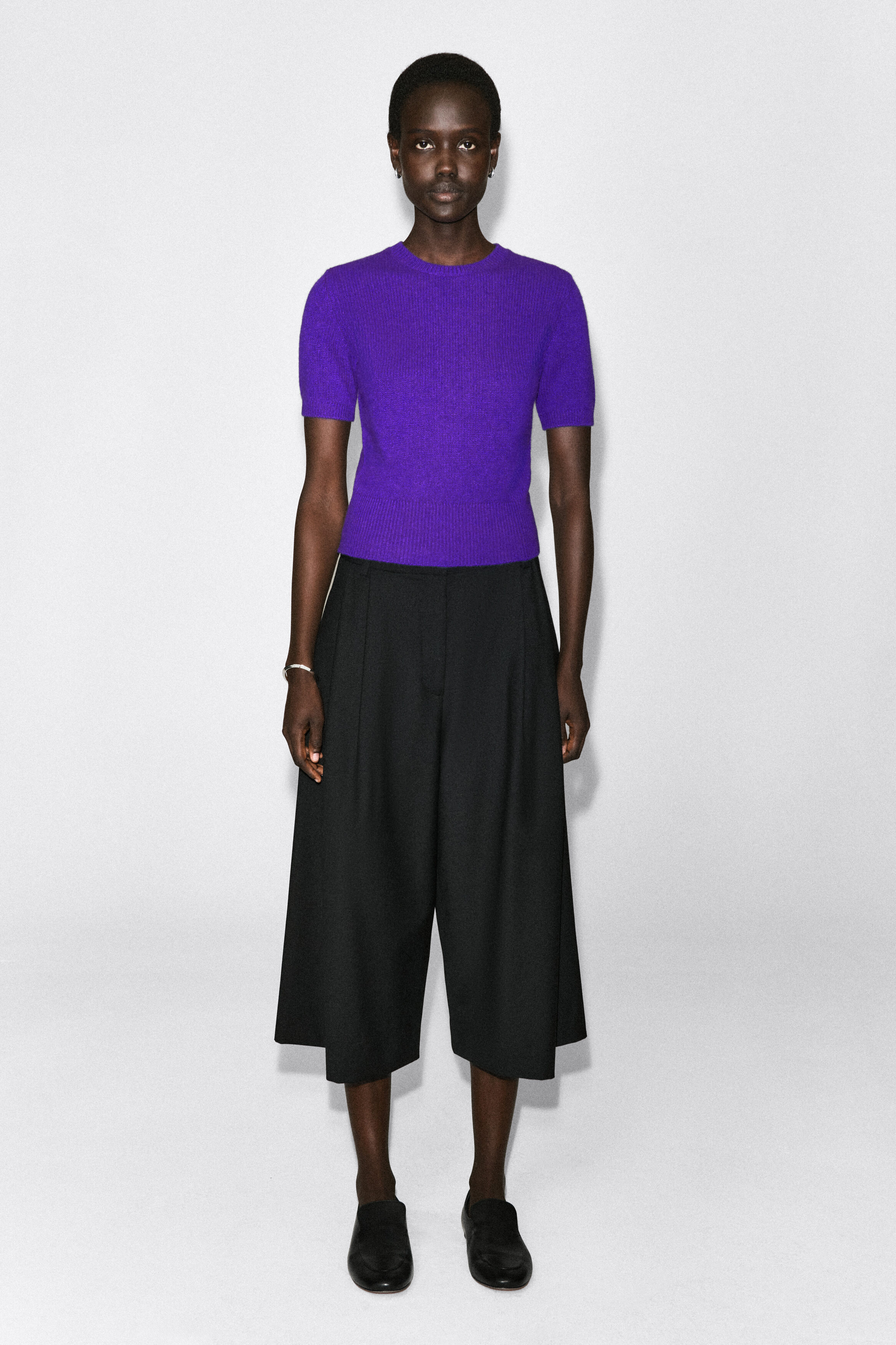CASHMERE T-SHIRT - PURPLE | COS DK