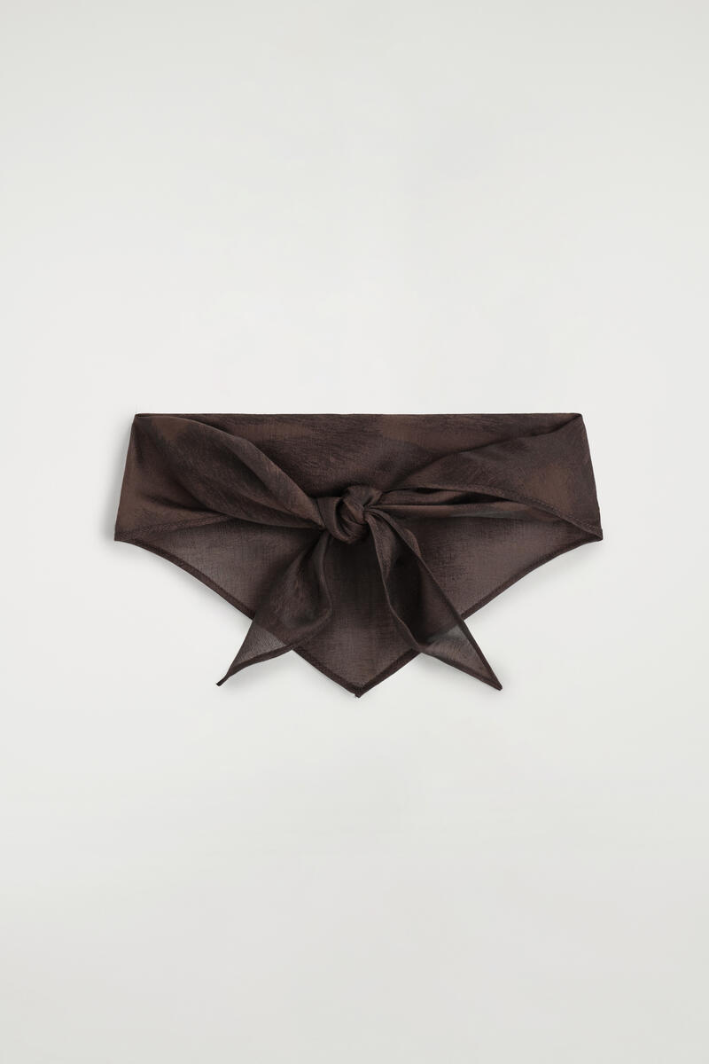 COS Animal-Jacquard Neck Scarf Brown Women's Size 165