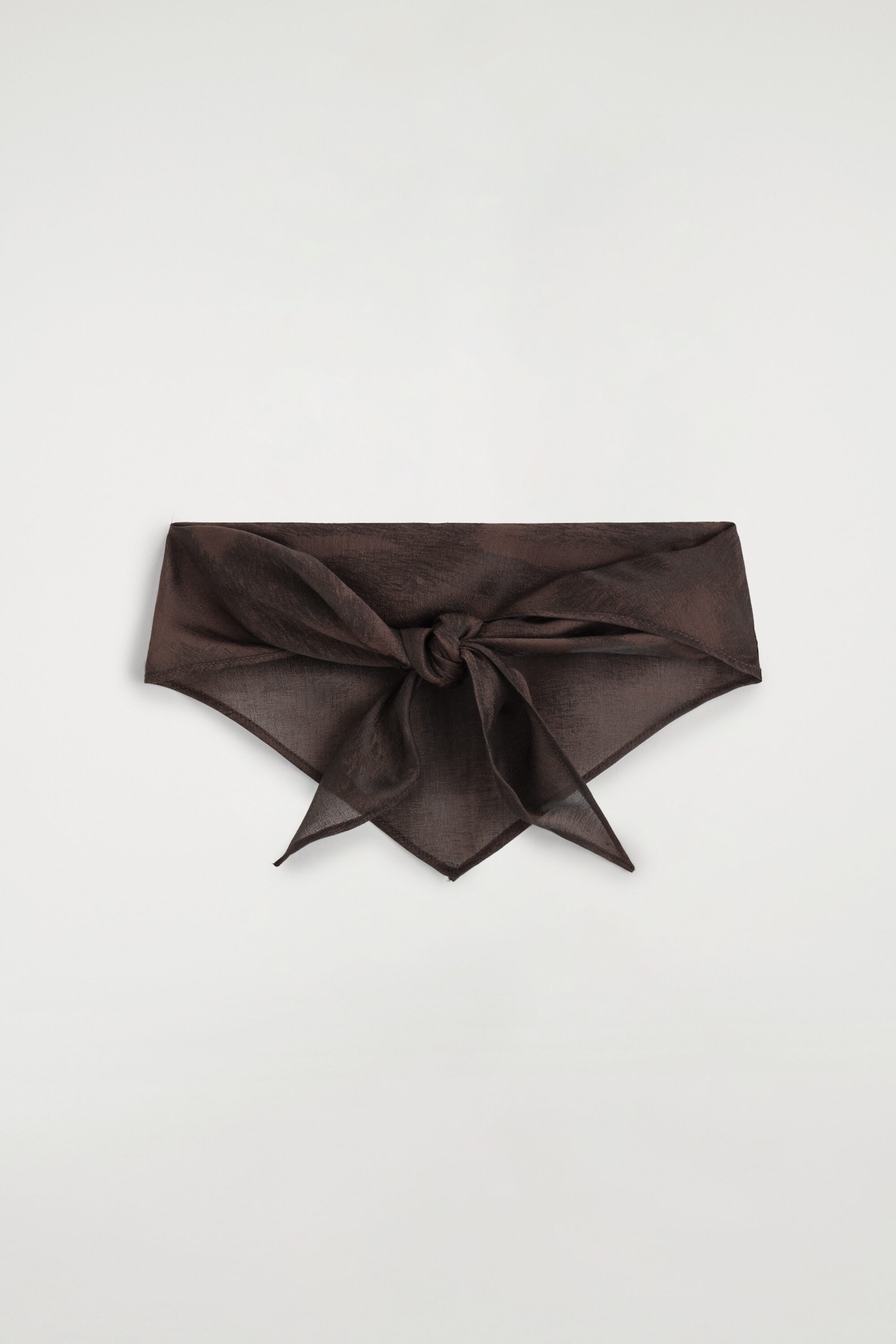 ANIMAL-JACQUARD NECK SCARF — BROWN / ANIMAL PRINT