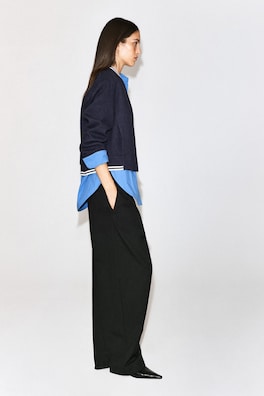 BOILED WOOL-BLEND BOMBER JACKET — NAVY 4