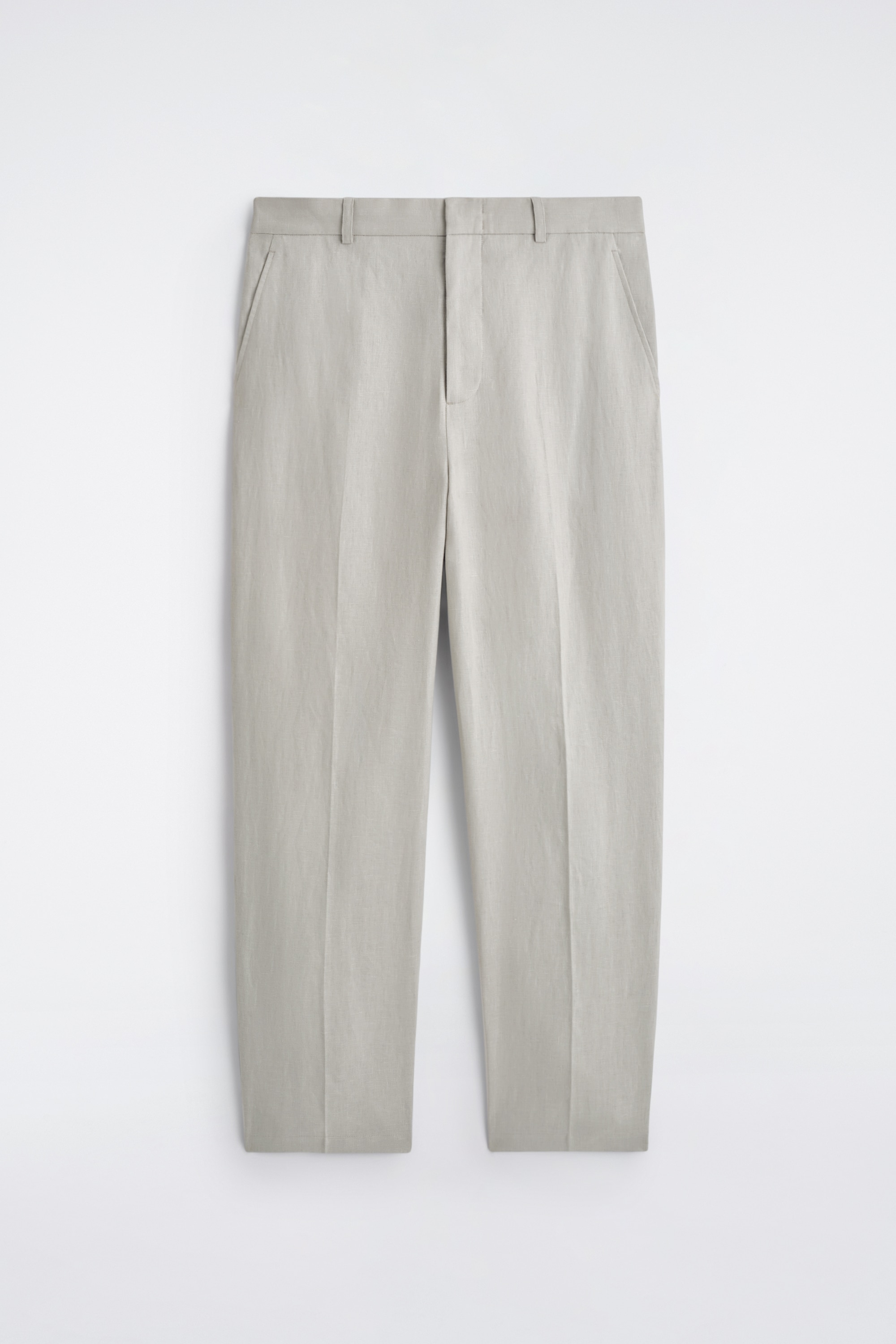 PANTALONI RELAXAȚI DIN IN CU CROIALĂ CONICĂ - VERDE DESCHIS/BLEUMARIN