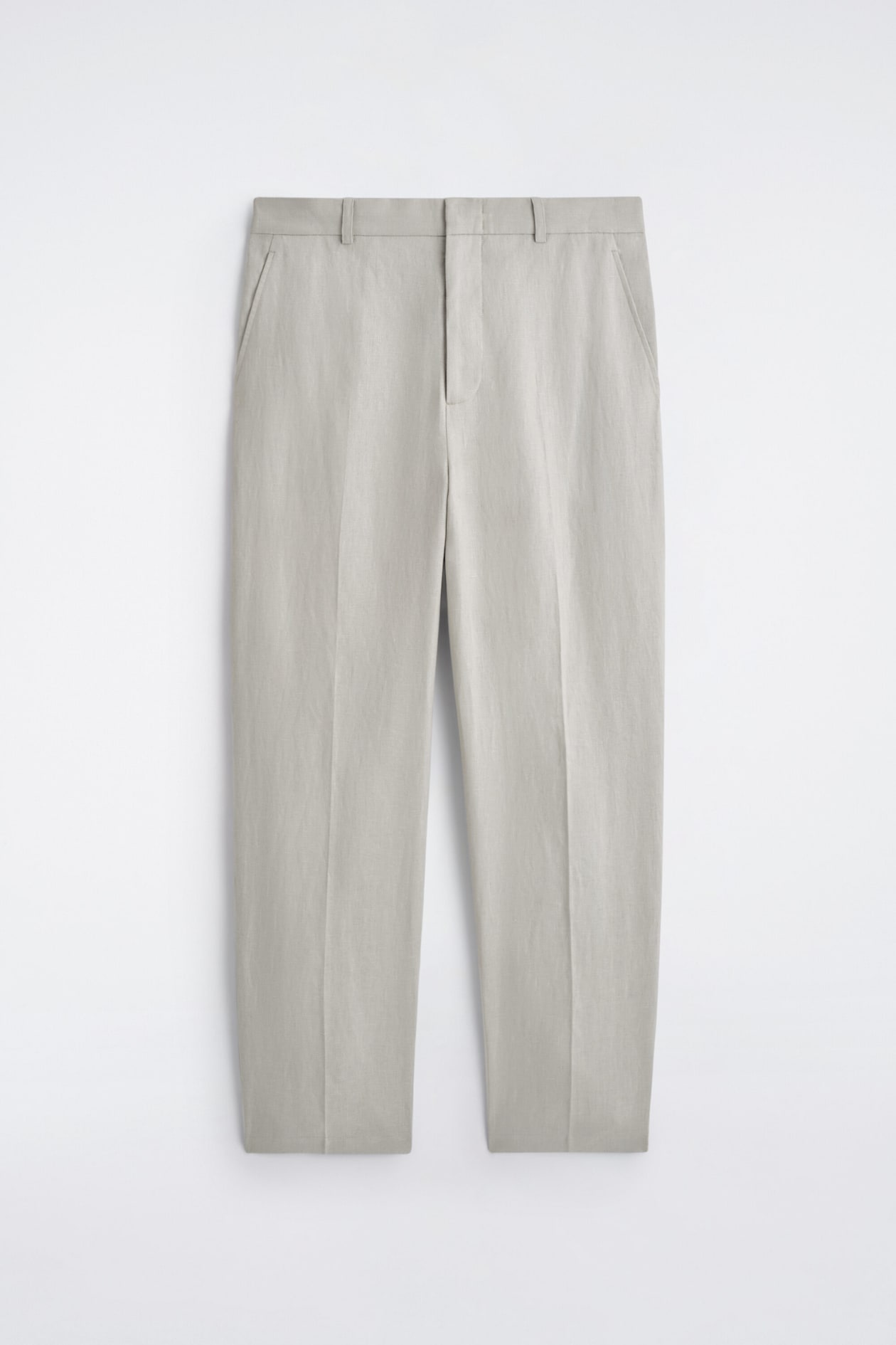 RELAXED LINEN TAPERED PANTS