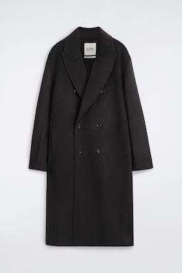 TAILORED DOUBLE-FACED CASHMERE COAT — CARBON 8