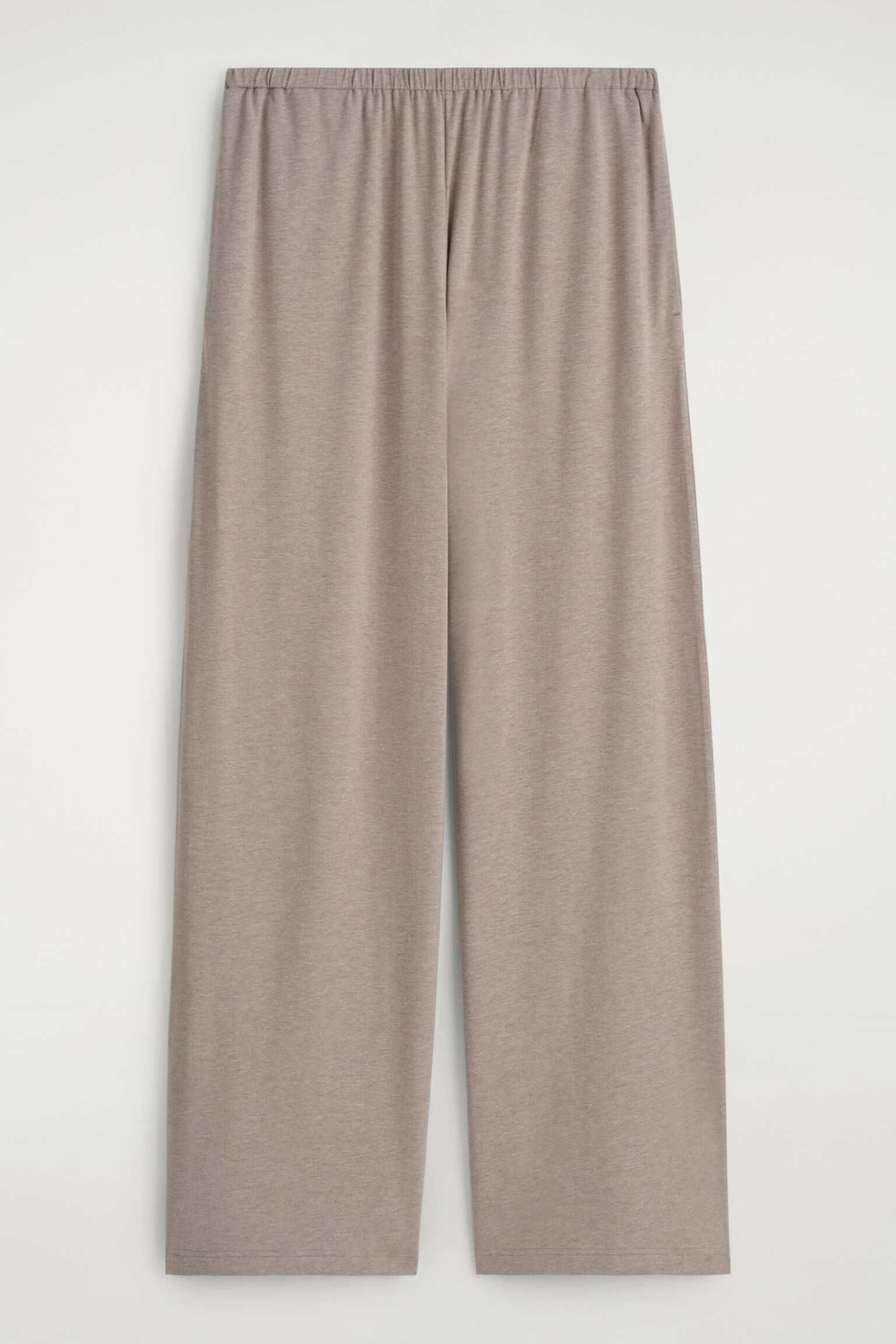 PANTALON LARGE EN JERSEY FLUIDE - BEIGE CHINÉ - 2